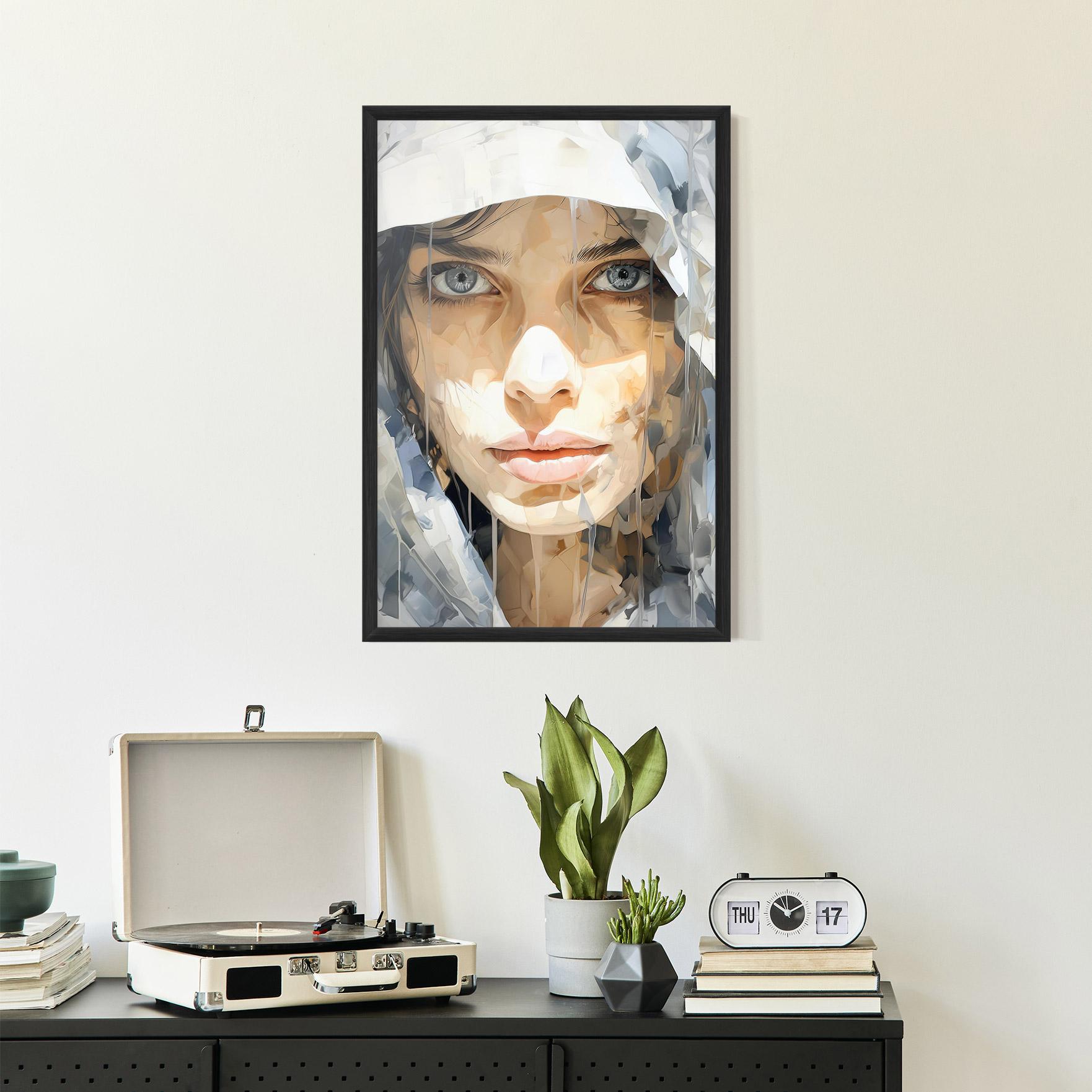 Gerahmte Poster Close Up Portrait mockup 2