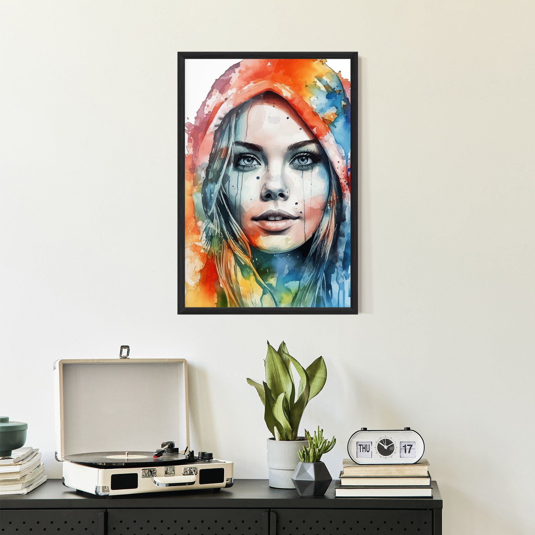 Colorful Portrait Art mockup 2