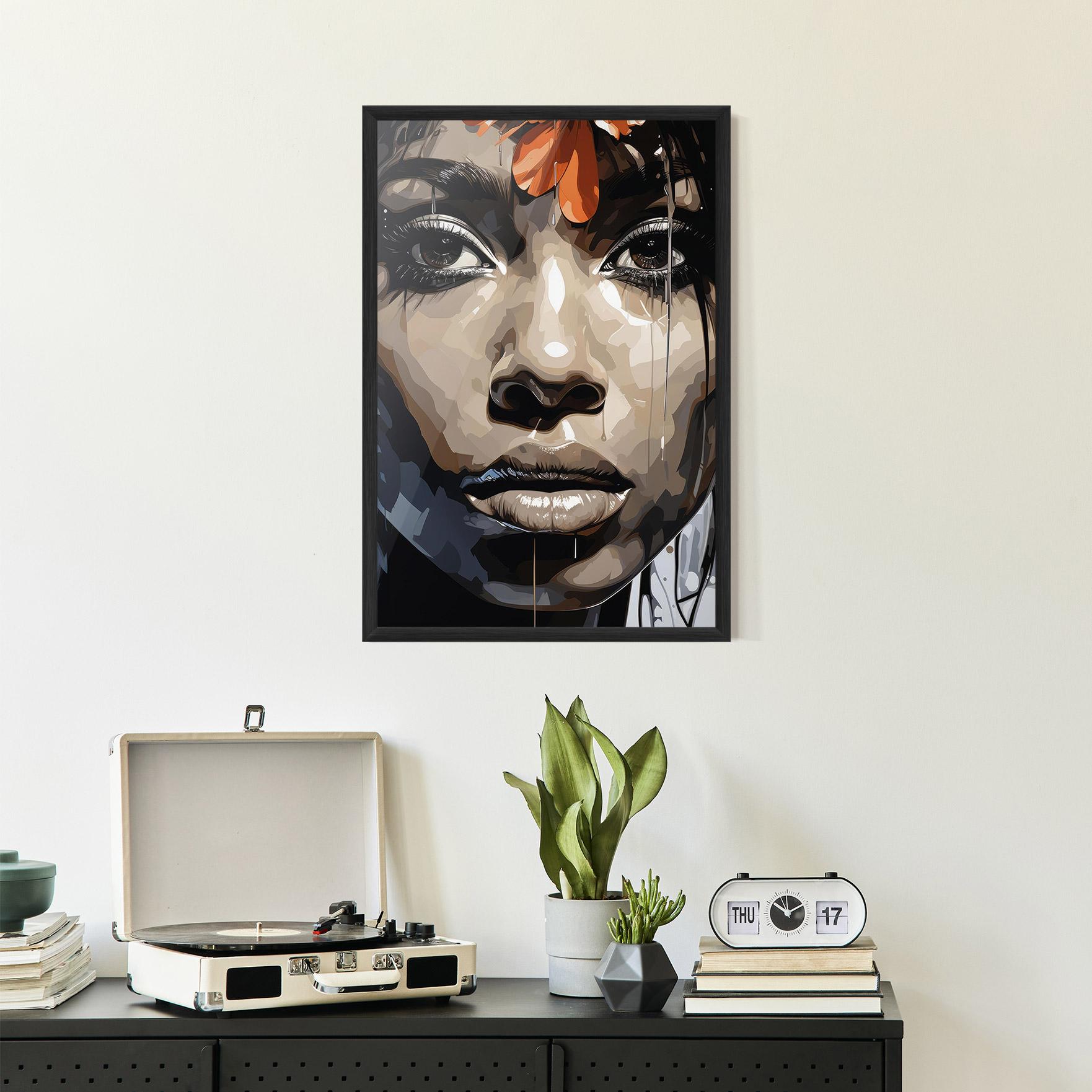 Gerahmte Poster Pretty Girl Portrait mockup 2