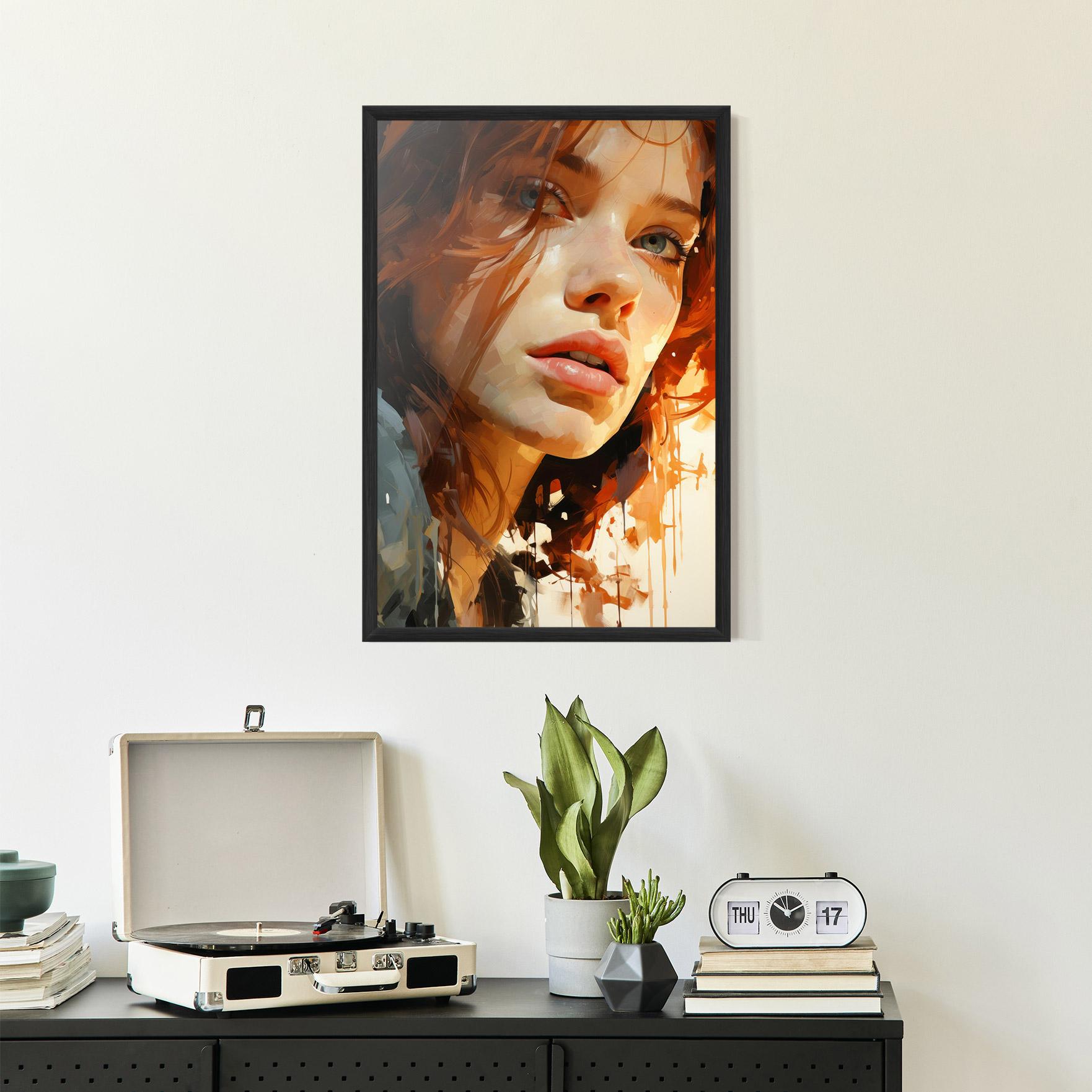 Gerahmte Poster Pretty Woman Portrait mockup 2