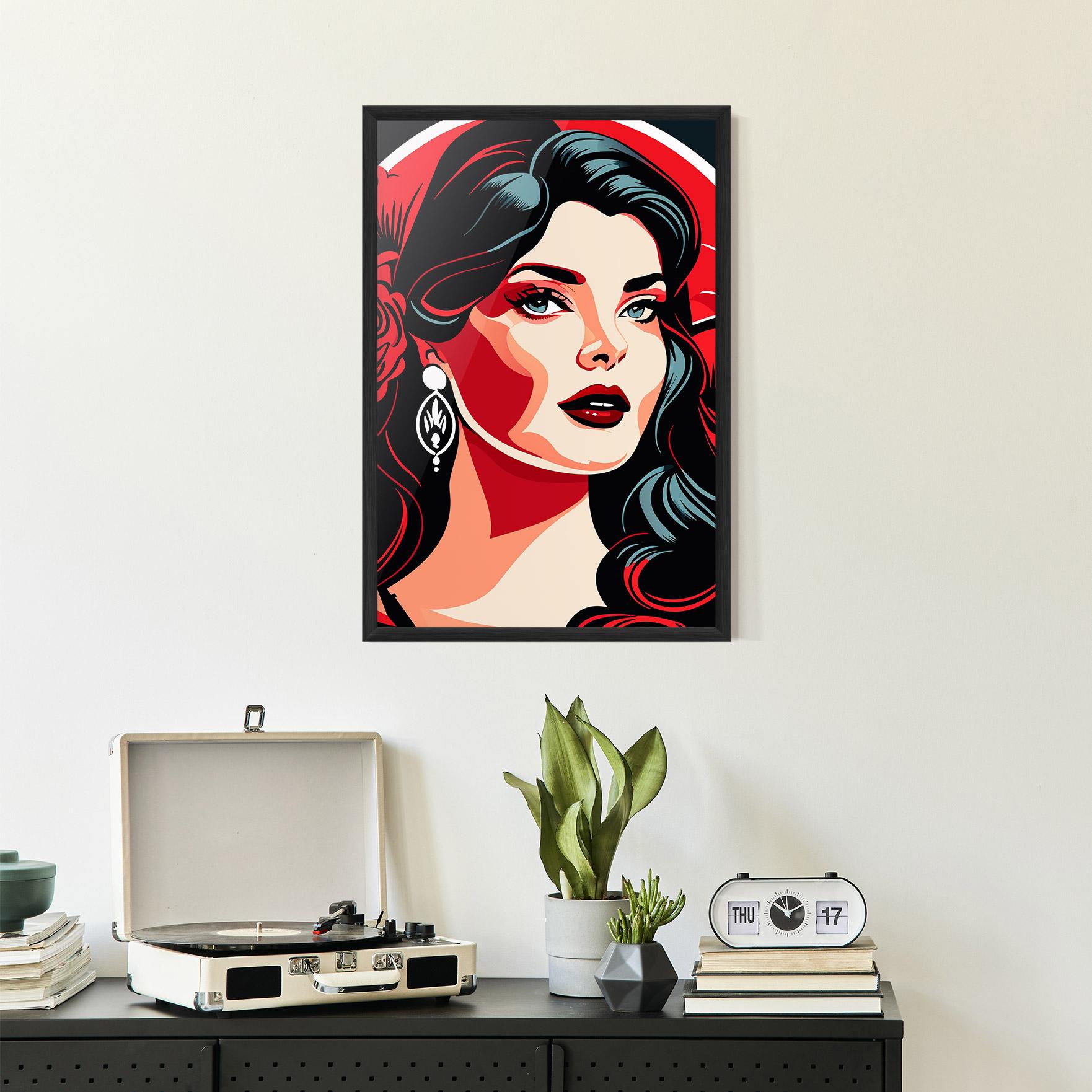 Gerahmte Poster Red Light Portrait mockup 2