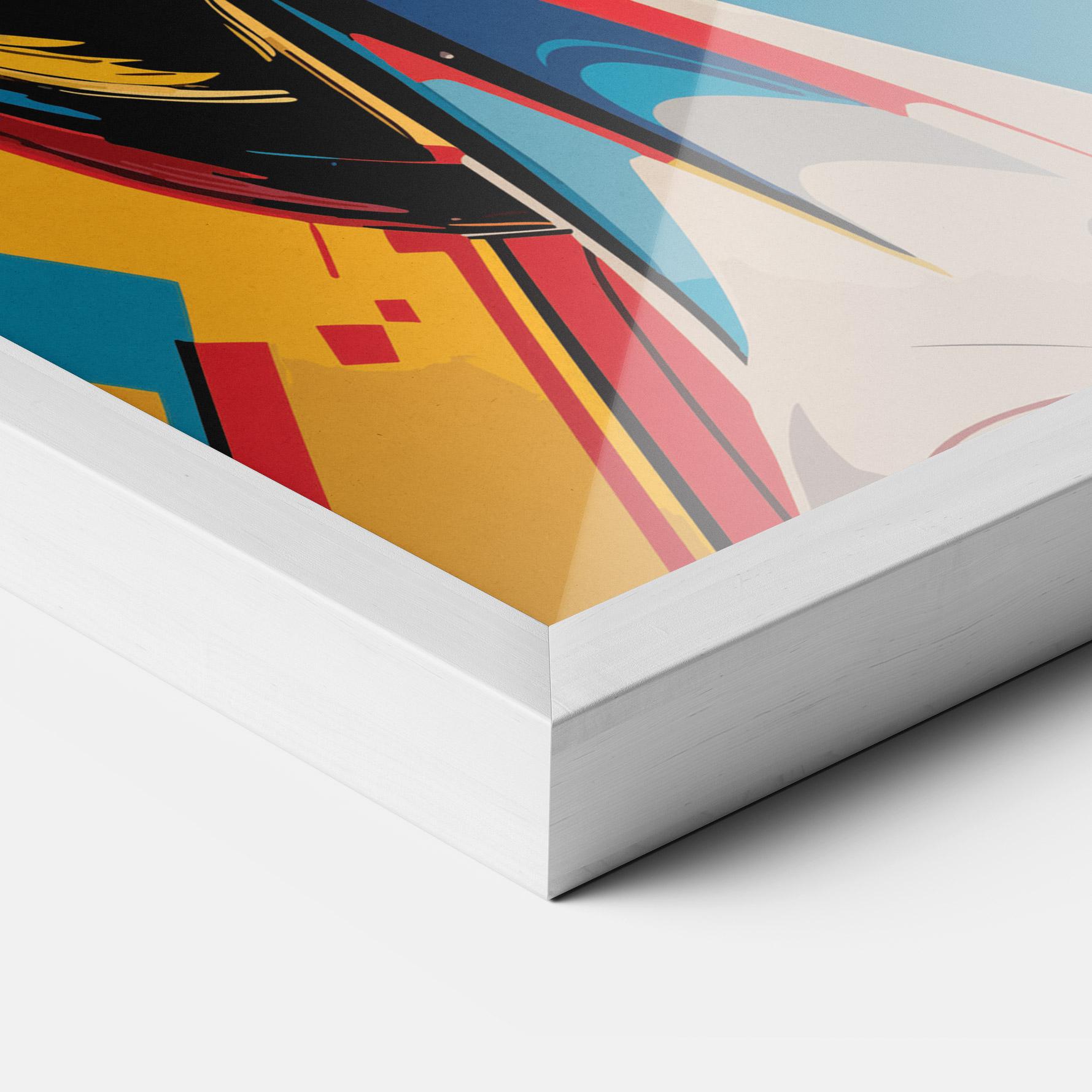 Gerahmte Poster Colorful Portrait Lady mockup 3