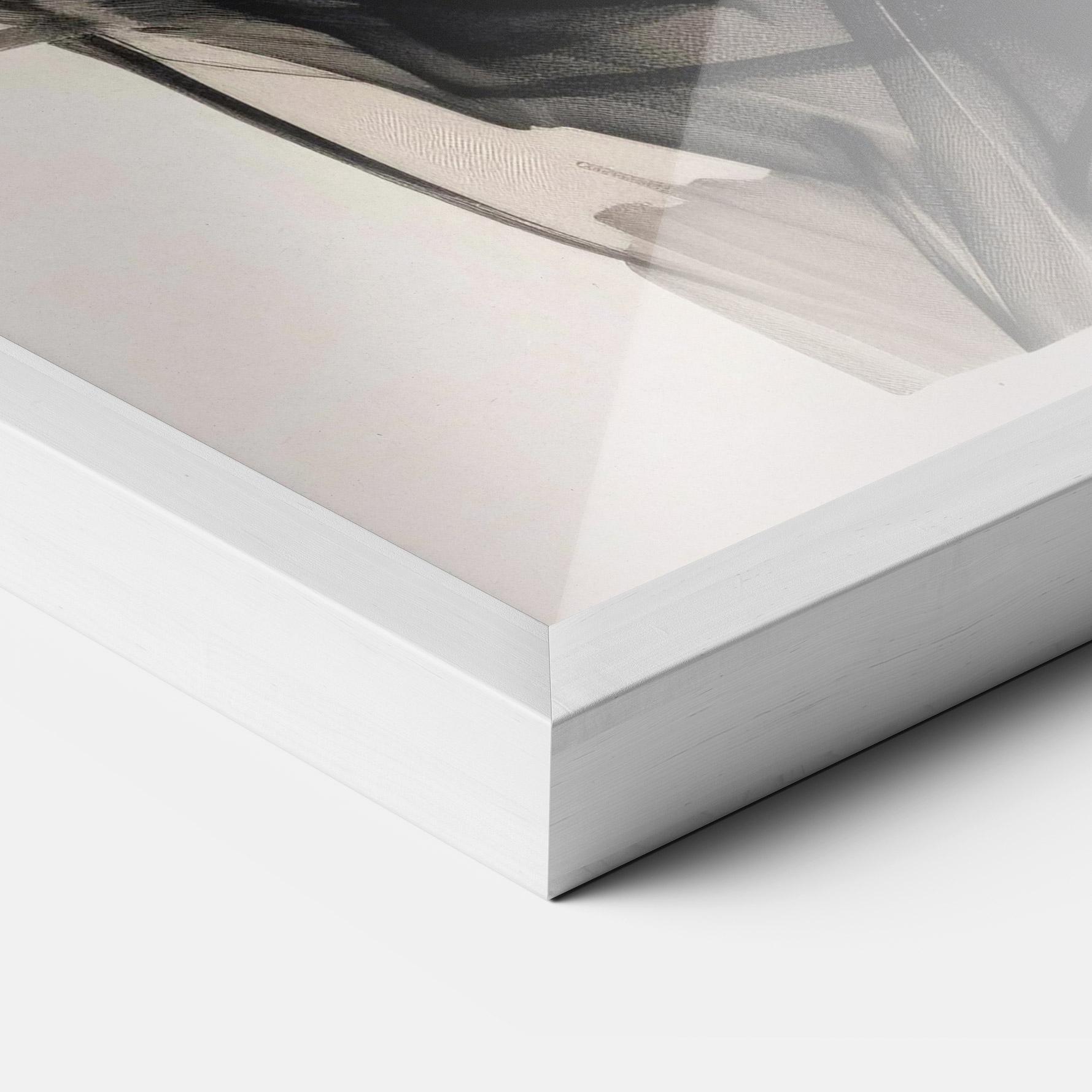 Gerahmte Poster Continuous Line Woman mockup 3