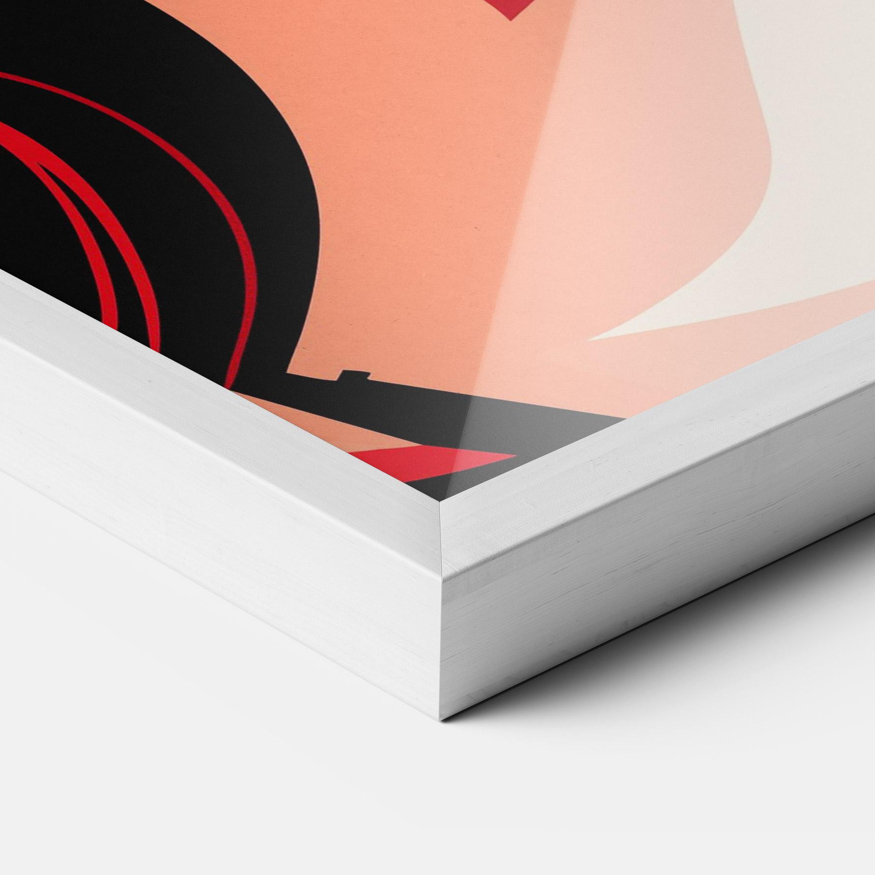 Gerahmte Poster Red Light Portrait mockup 3