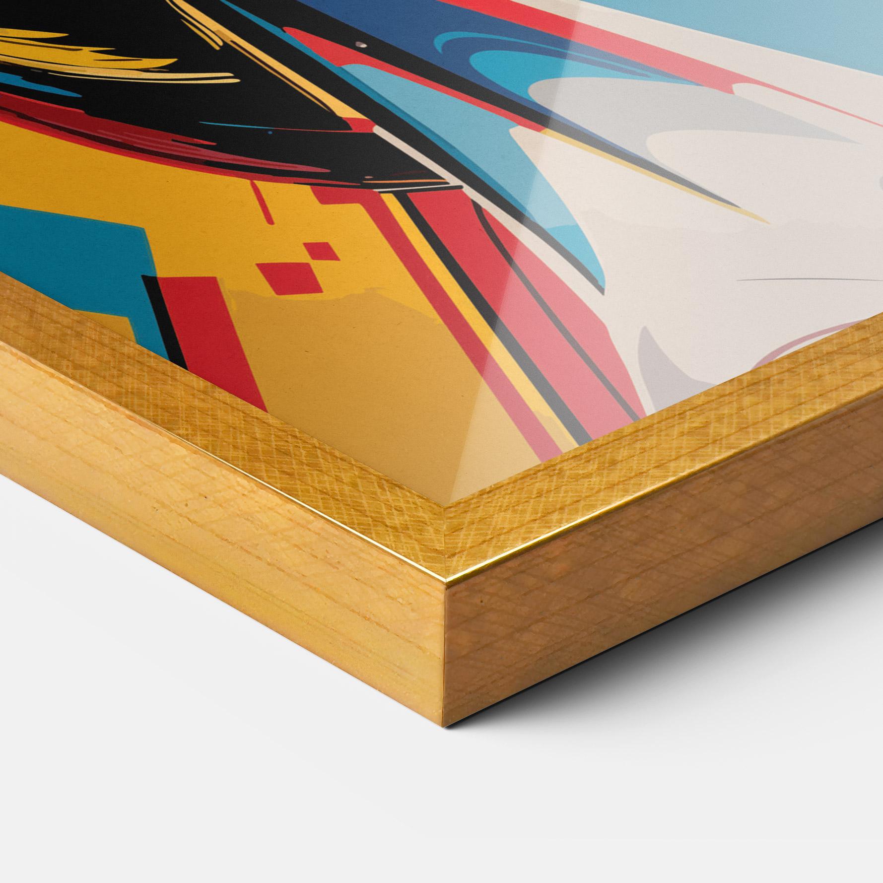 Gerahmte Poster Colorful Portrait Lady mockup 3