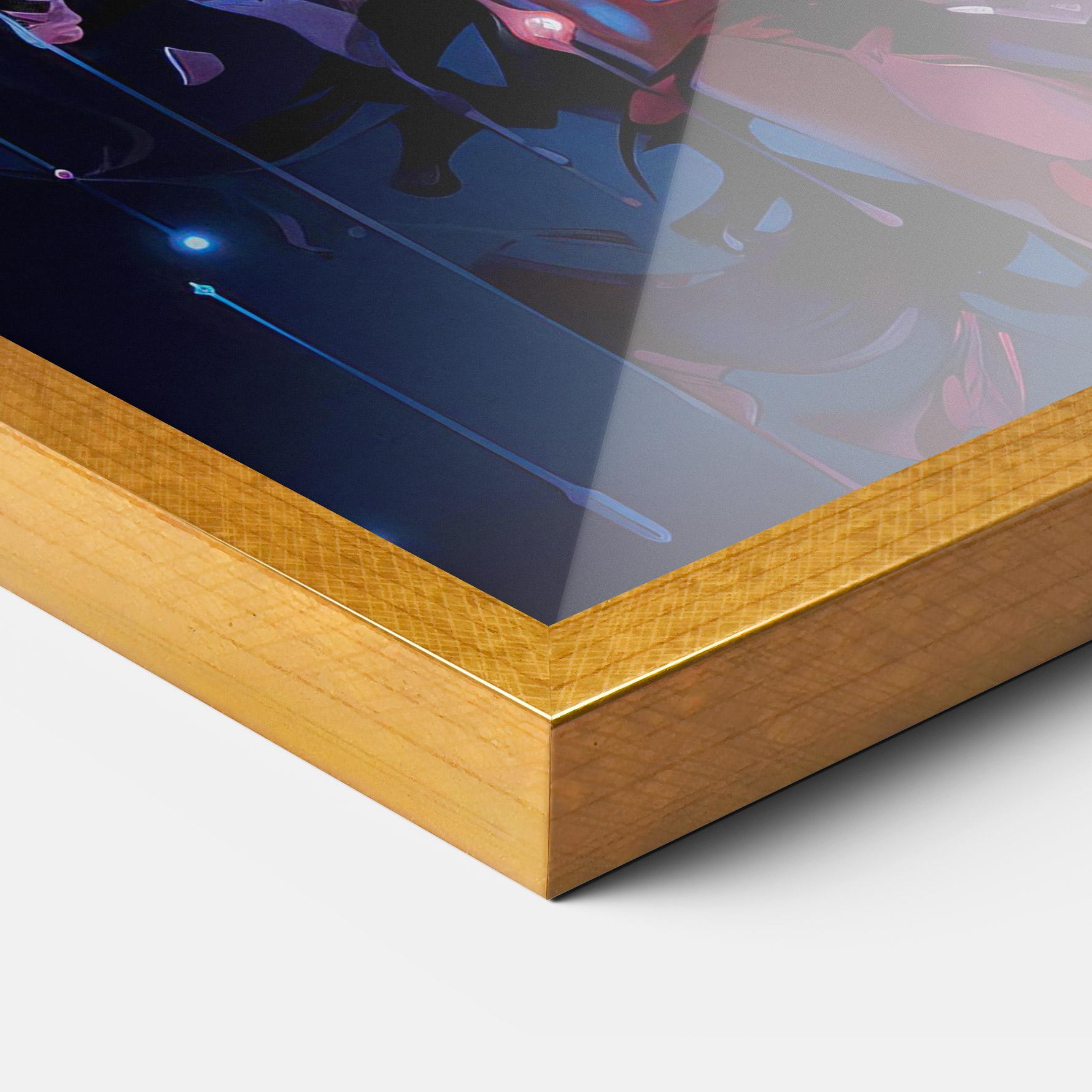 Gerahmte Poster Cute Purple Girl mockup 3