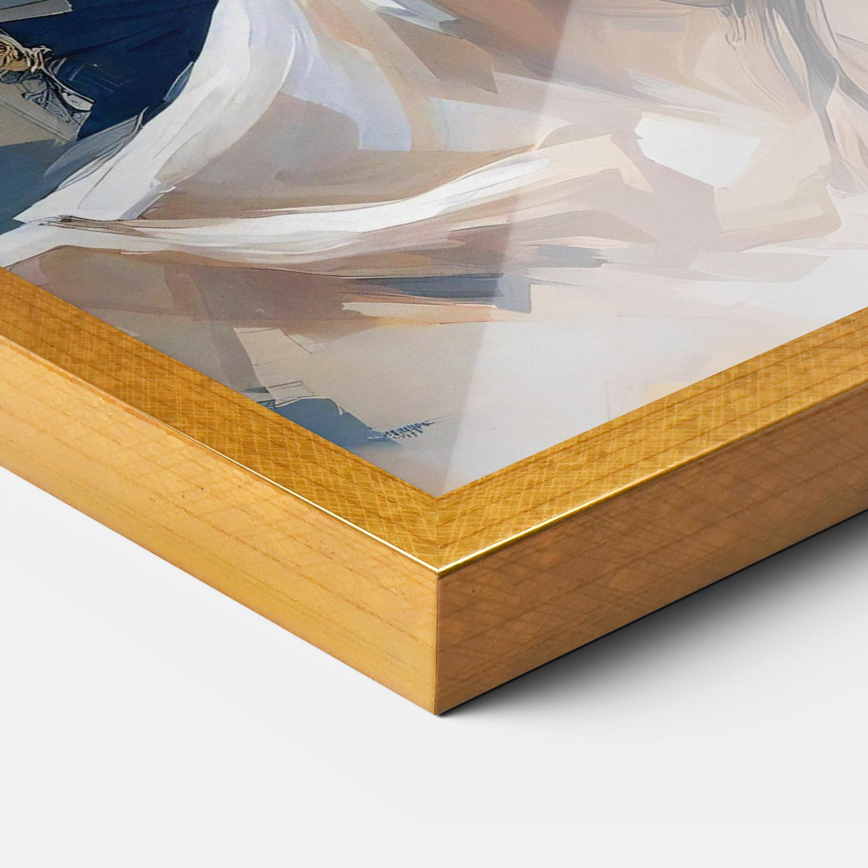 Gerahmte Poster Long Black Hair Portrait mockup 3