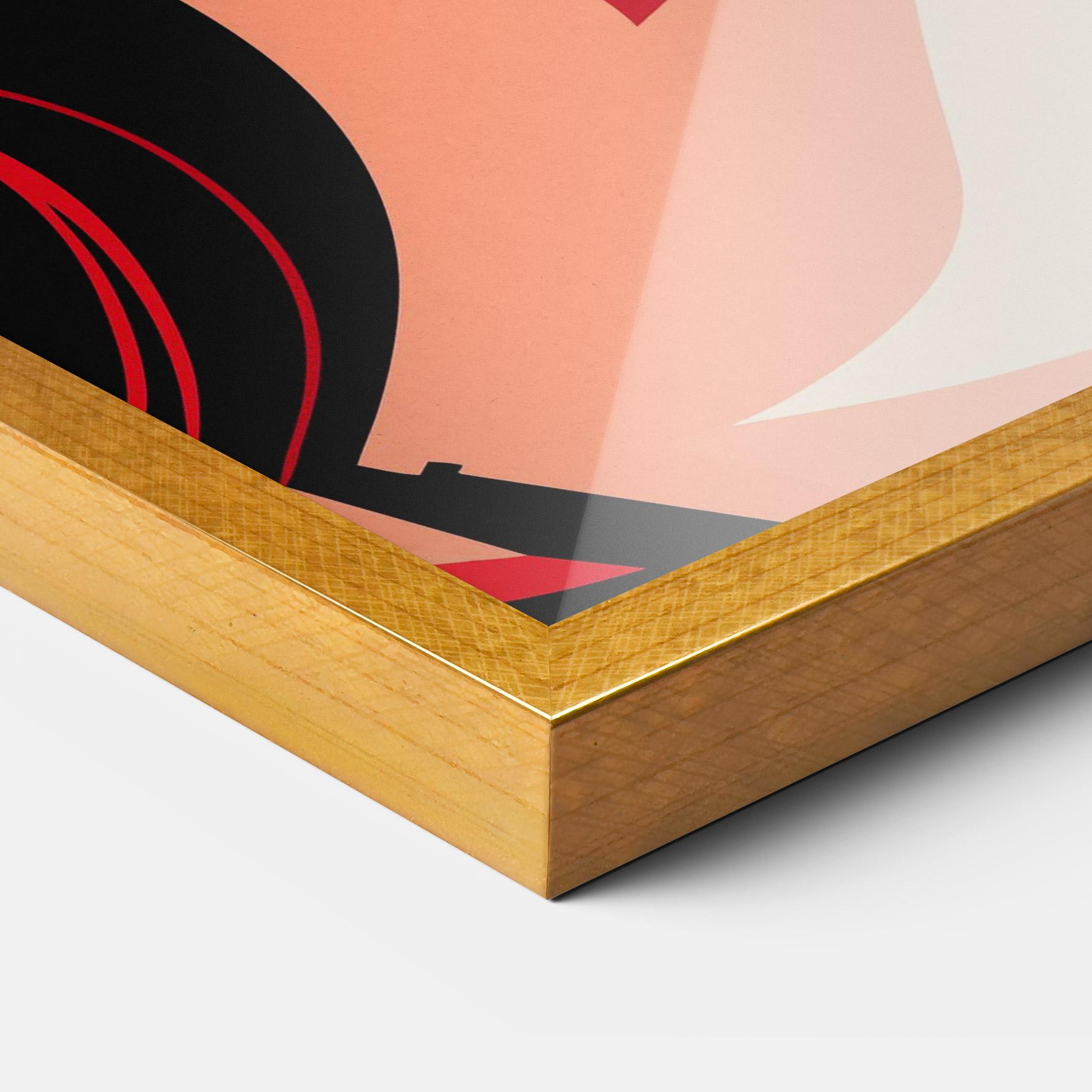 Gerahmte Poster Red Light Portrait mockup 3