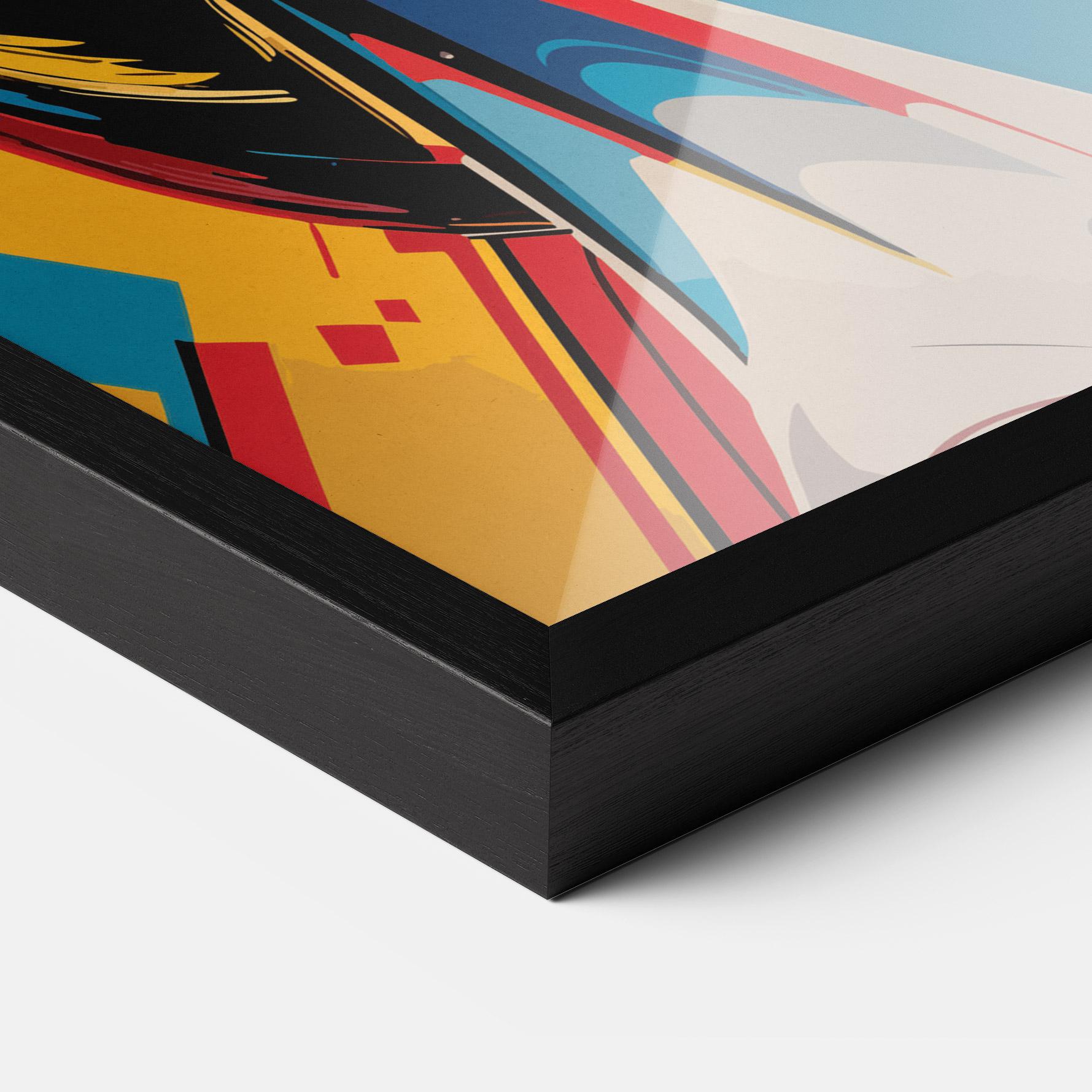 Gerahmte Poster Colorful Portrait Lady mockup 3