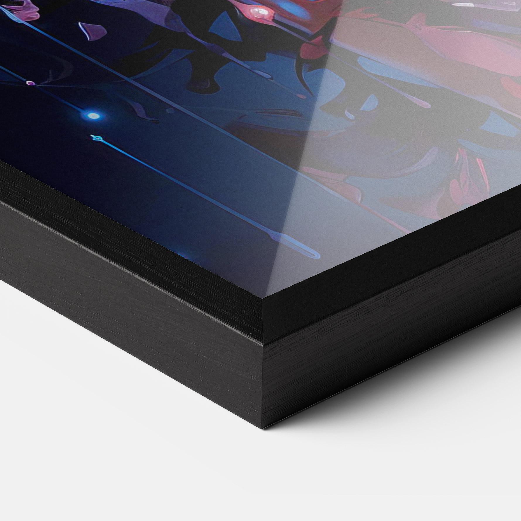 Gerahmte Poster Cute Purple Girl mockup 3