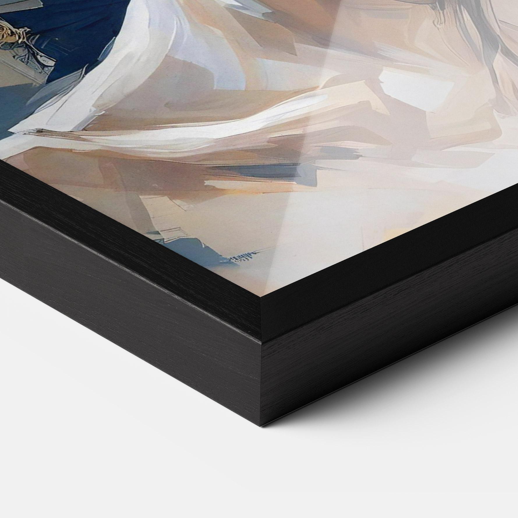 Gerahmte Poster Long Black Hair Portrait mockup 3