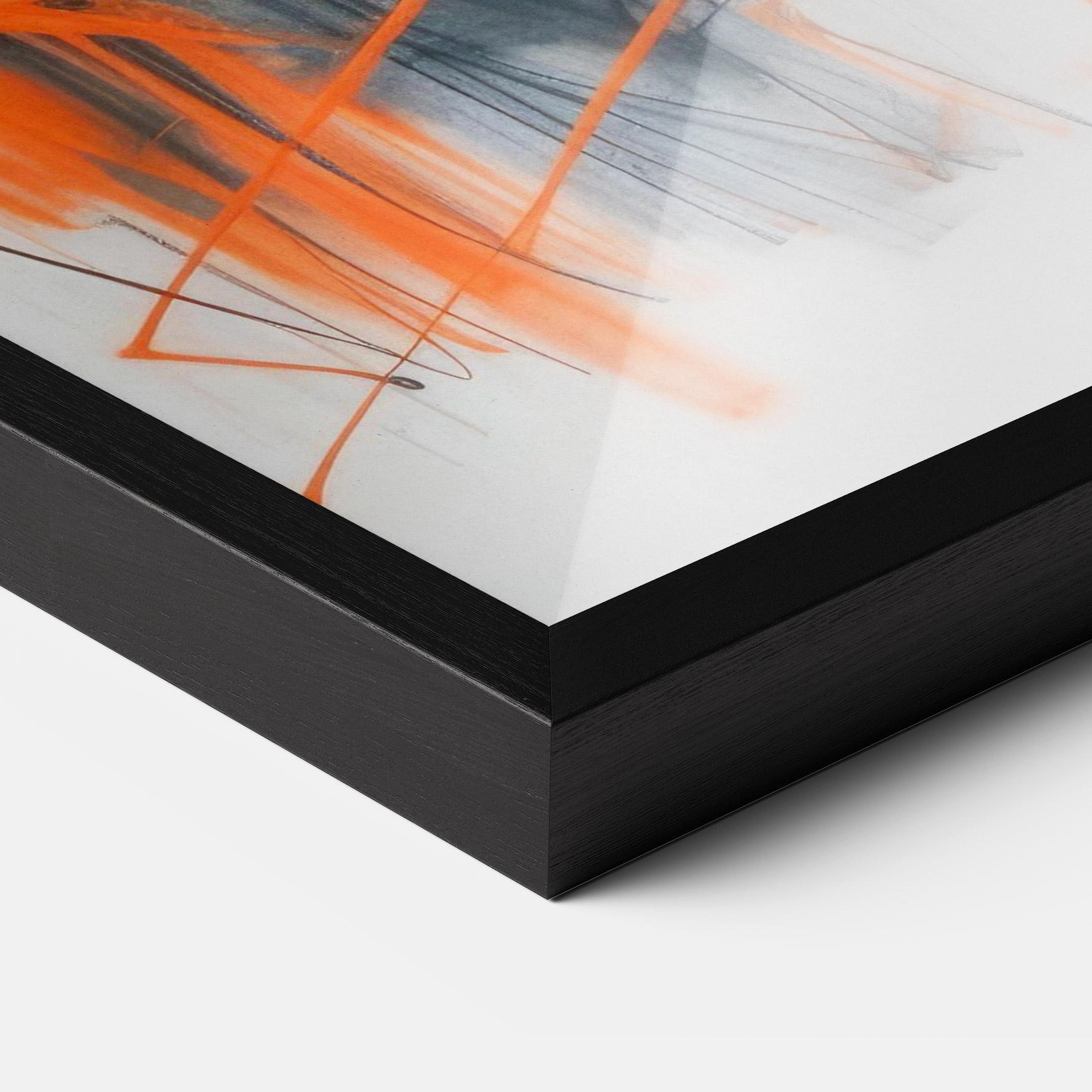 Gerahmte Poster Orange Ink Drawing mockup 3