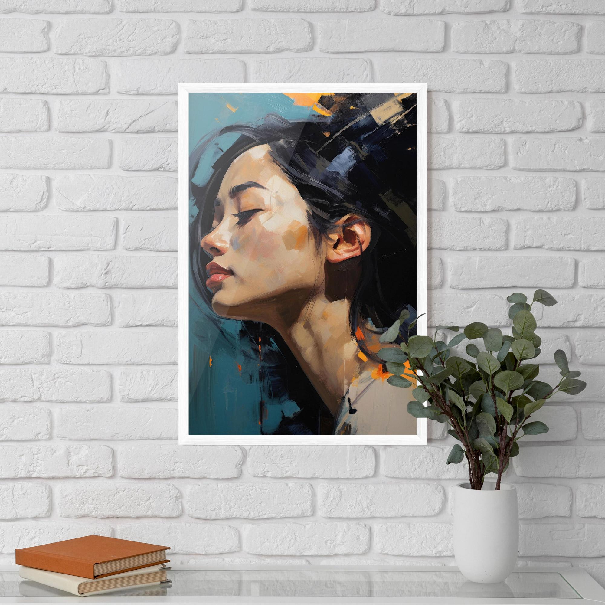 Gerahmte Poster Acrylic Asian Portrait mockup 5