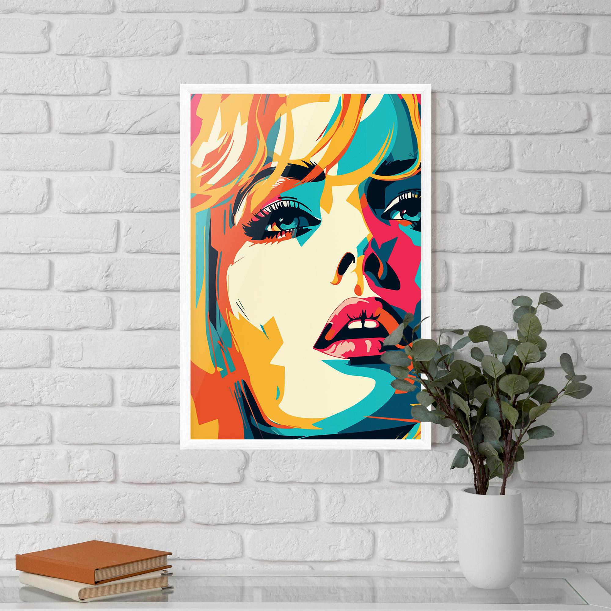 Gerahmte Poster Blonde Girl Portrait mockup 5