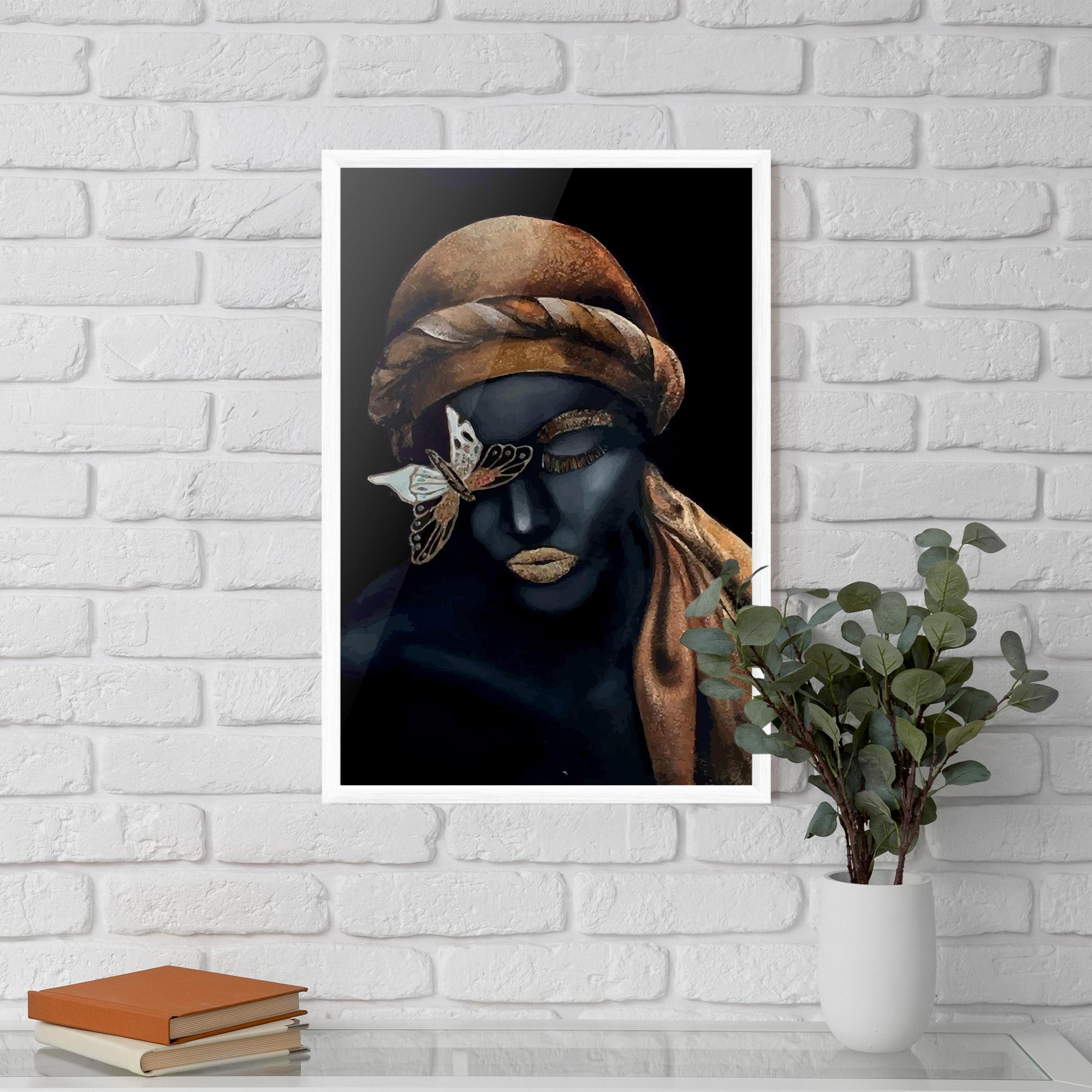 Gerahmte Poster Butterfly Lady mockup 5