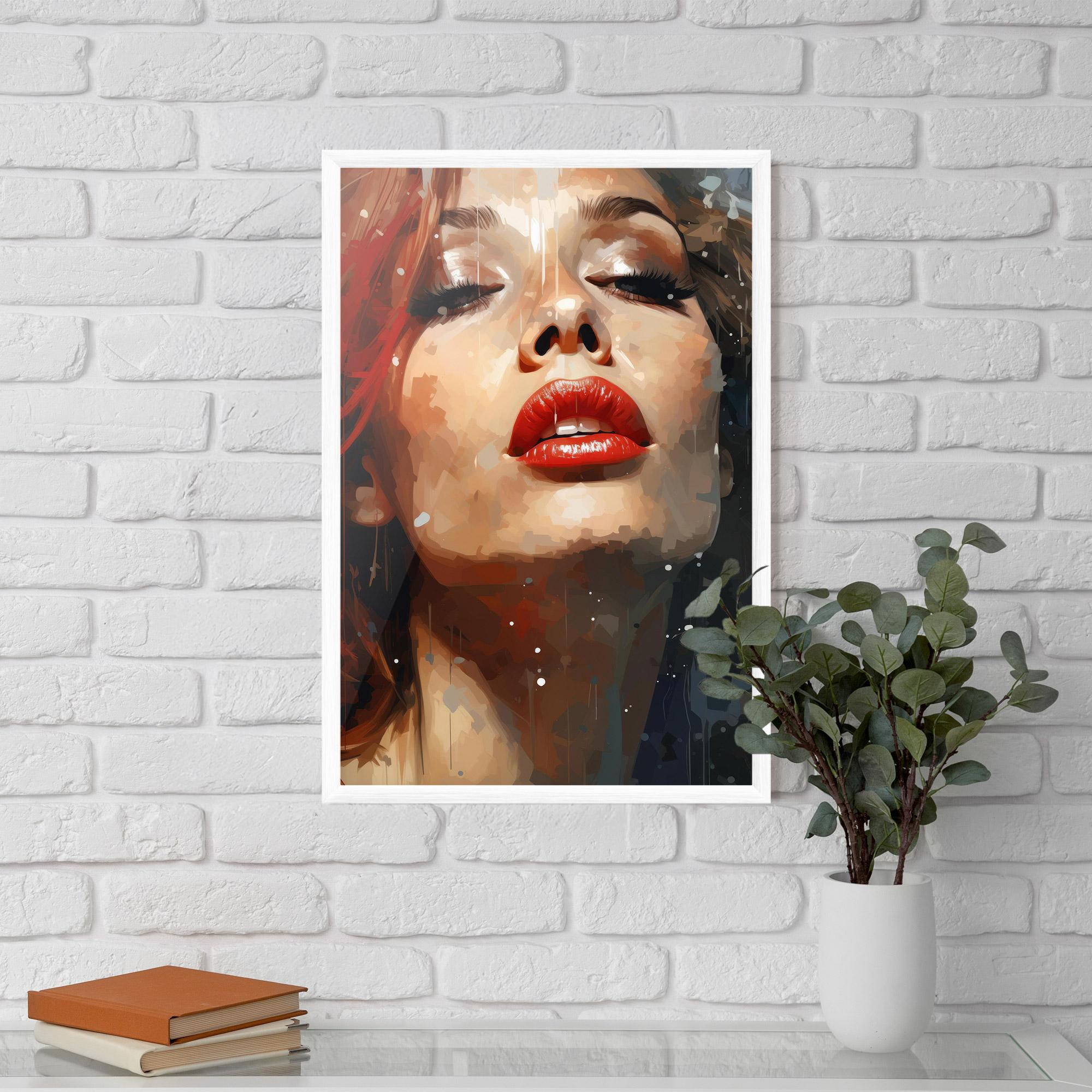 Gerahmte Poster Close Up Look Portrait mockup 5