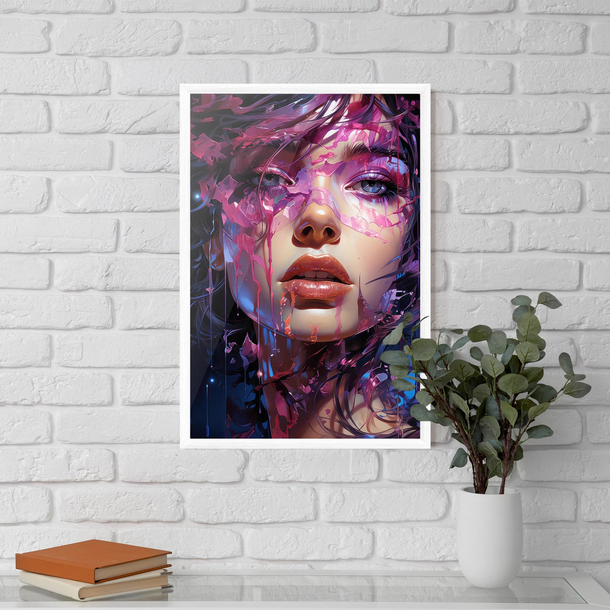 Gerahmte Poster Cute Purple Girl mockup 5