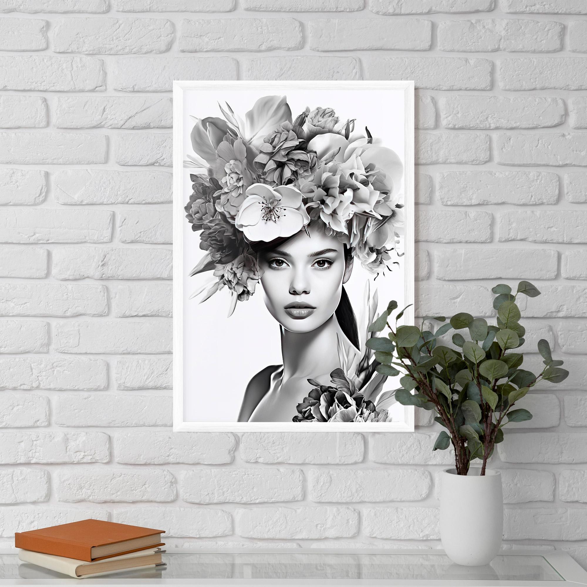 Gerahmte Poster Flower Crown Woman mockup 5
