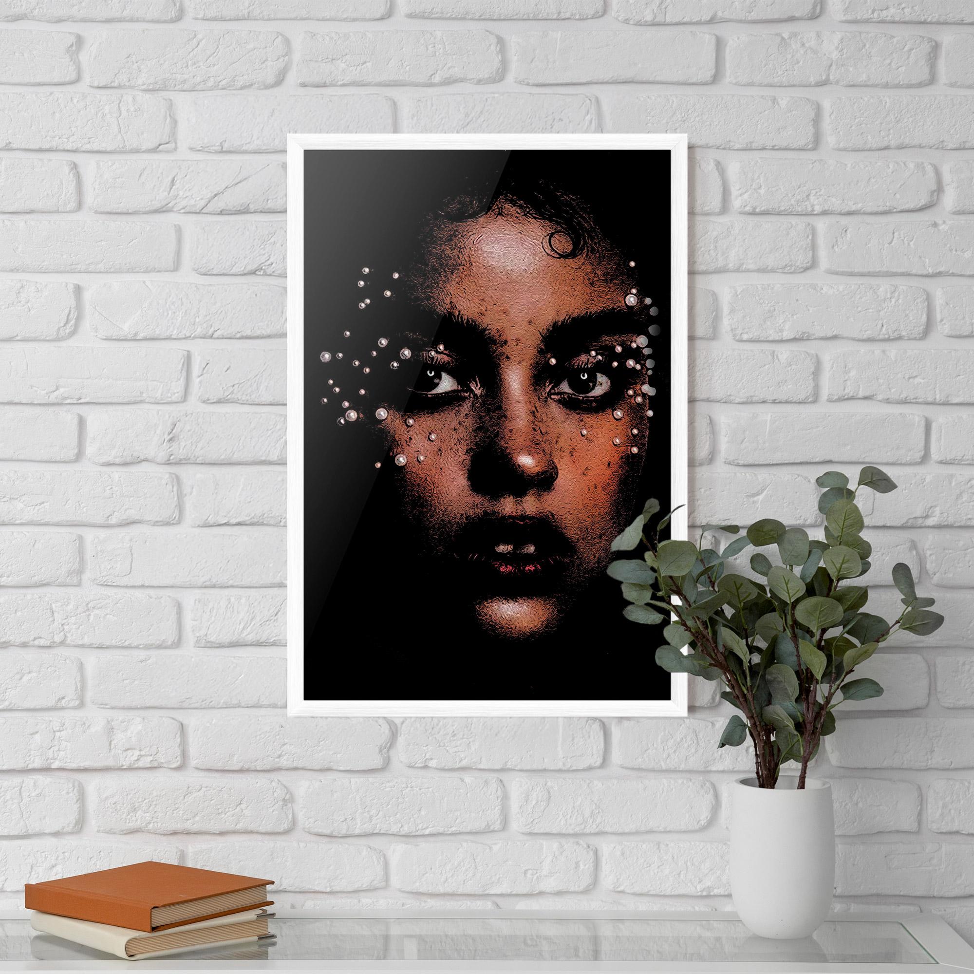 Gerahmte Poster Pearl Portrait mockup 5