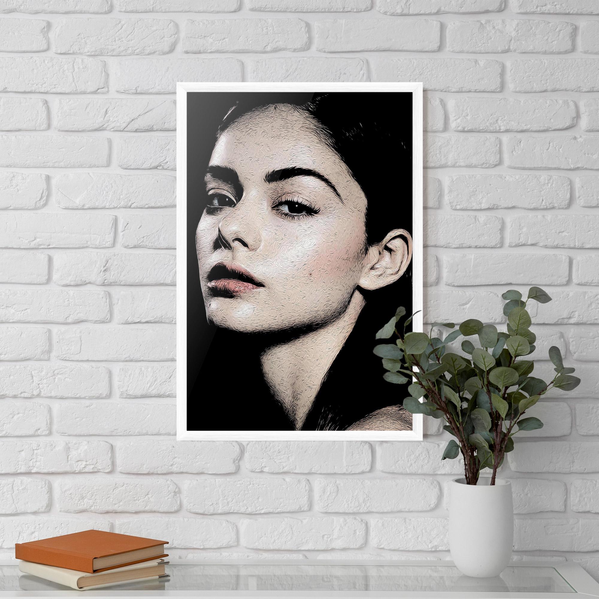 Gerahmte Poster Pretty Portrait Girl mockup 5