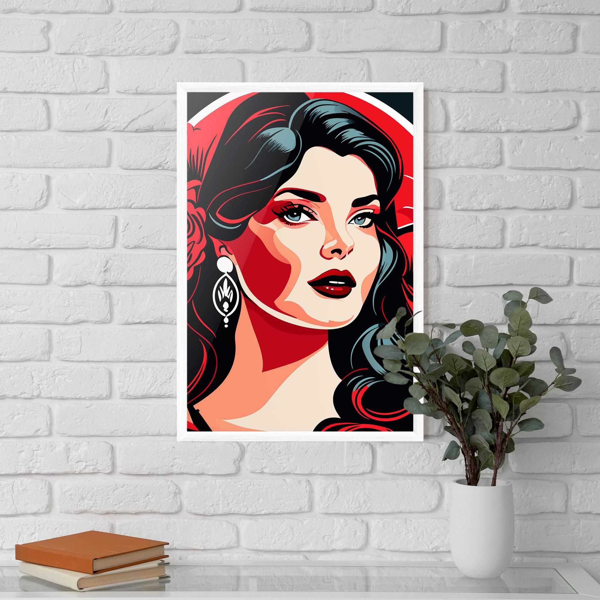 Gerahmte Poster Red Light Portrait mockup 5