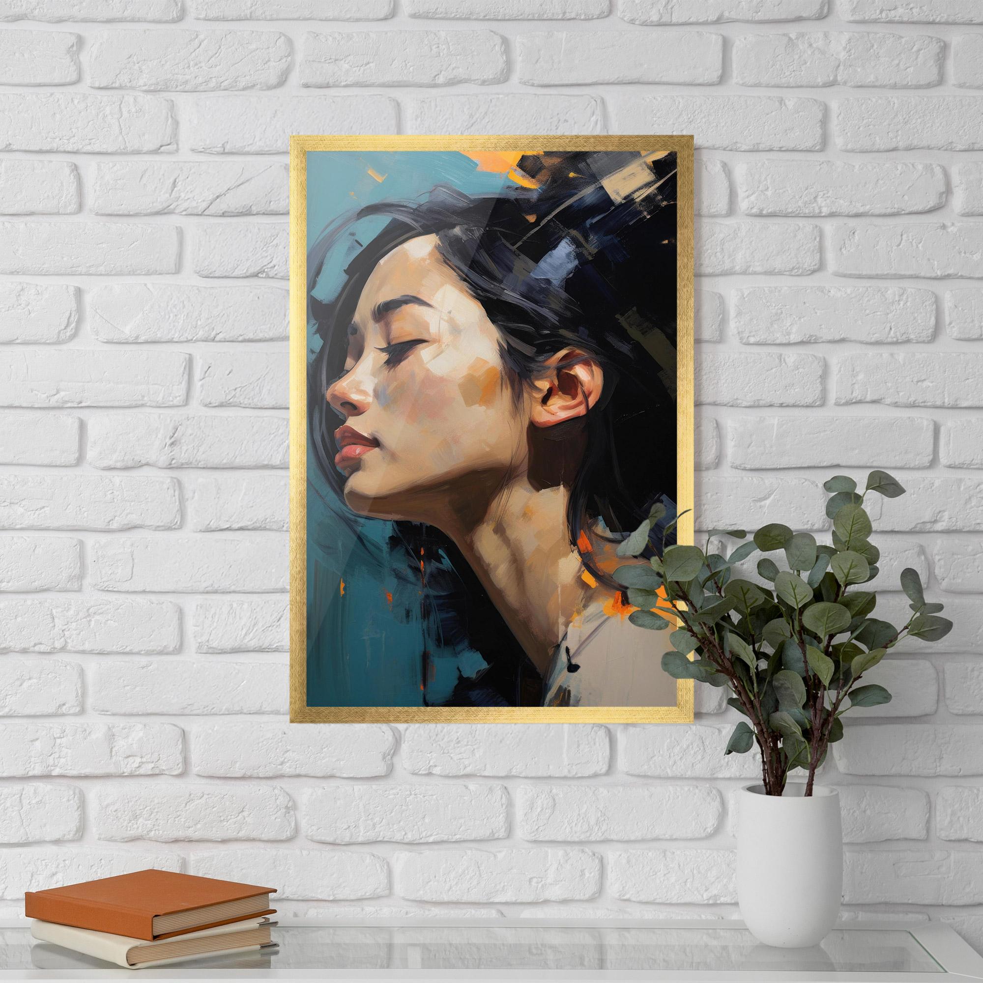 Gerahmte Poster Acrylic Asian Portrait mockup 5