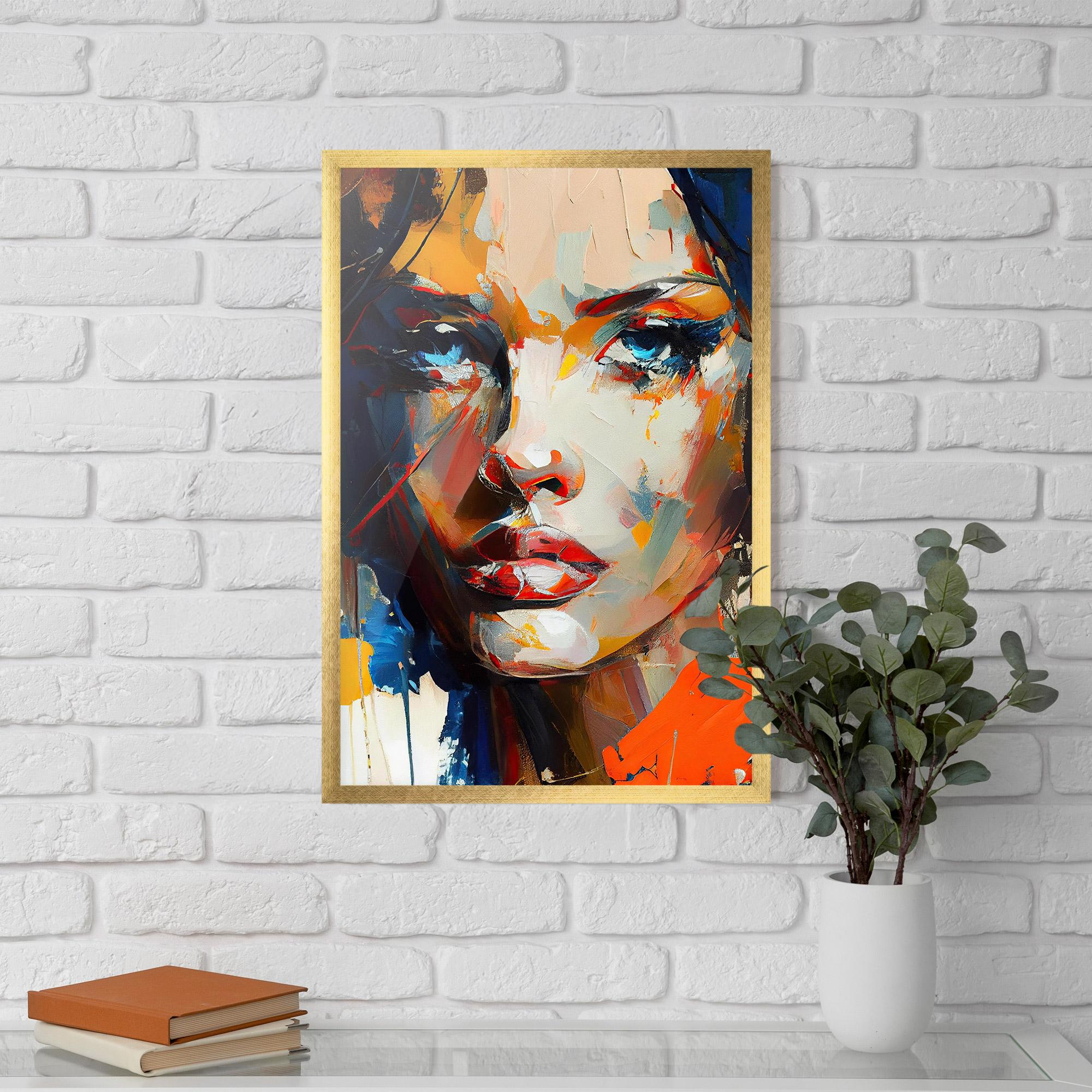 Gerahmte Poster Beautiful Brunette Woman mockup 5