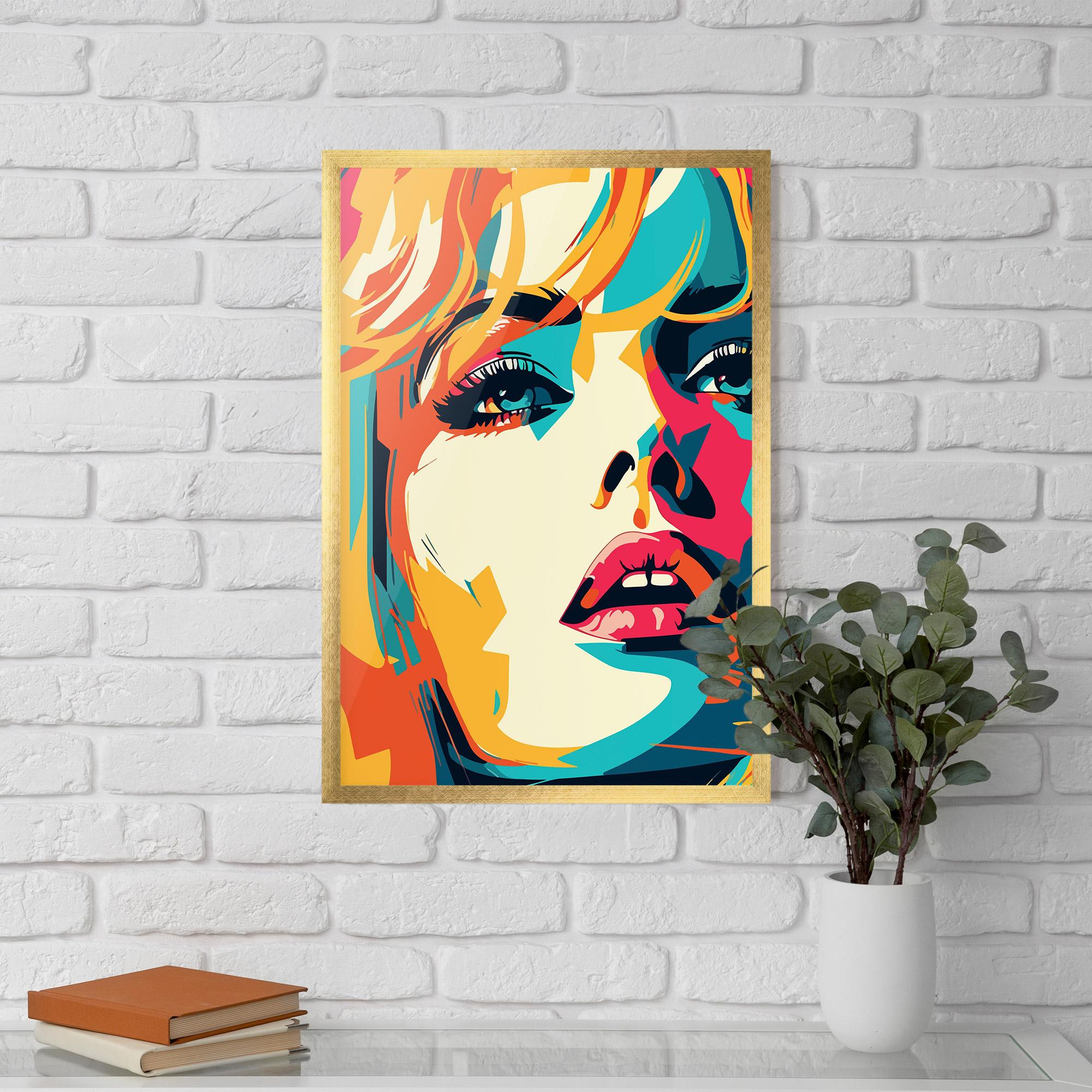 Gerahmte Poster Blonde Girl Portrait mockup 5