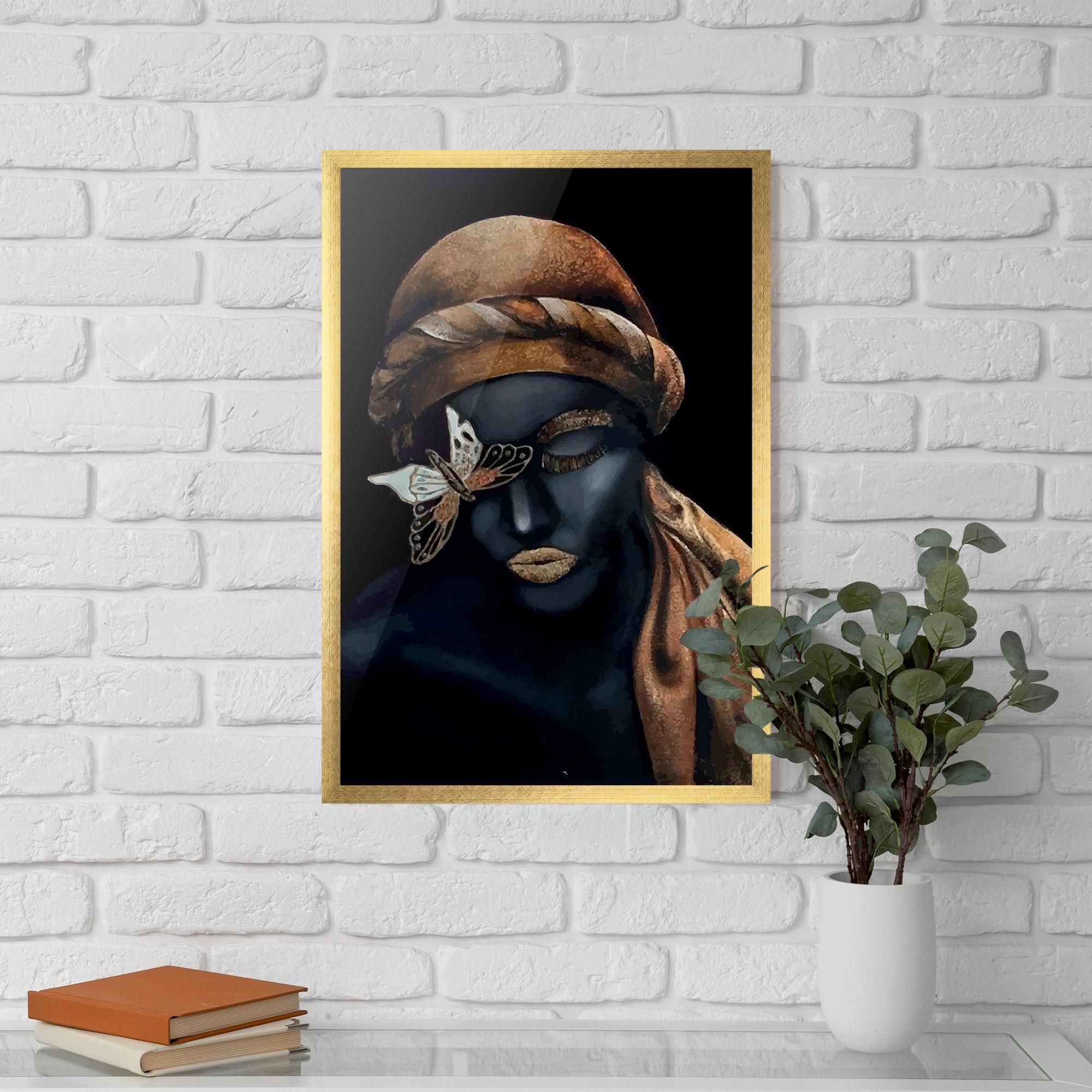 Gerahmte Poster Butterfly Lady mockup 5