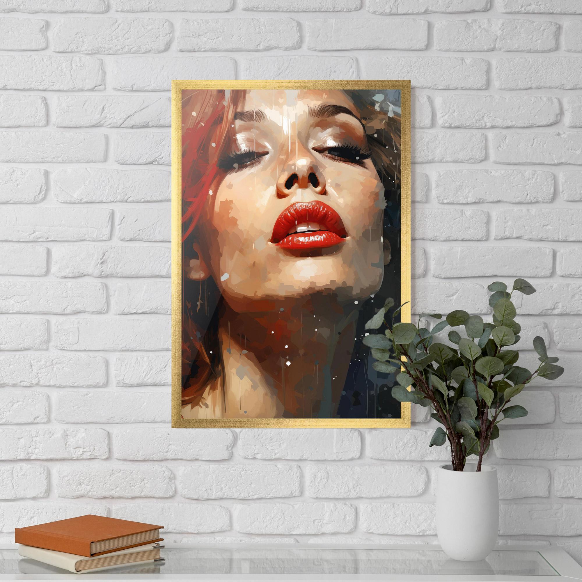 Gerahmte Poster Close Up Look Portrait mockup 5