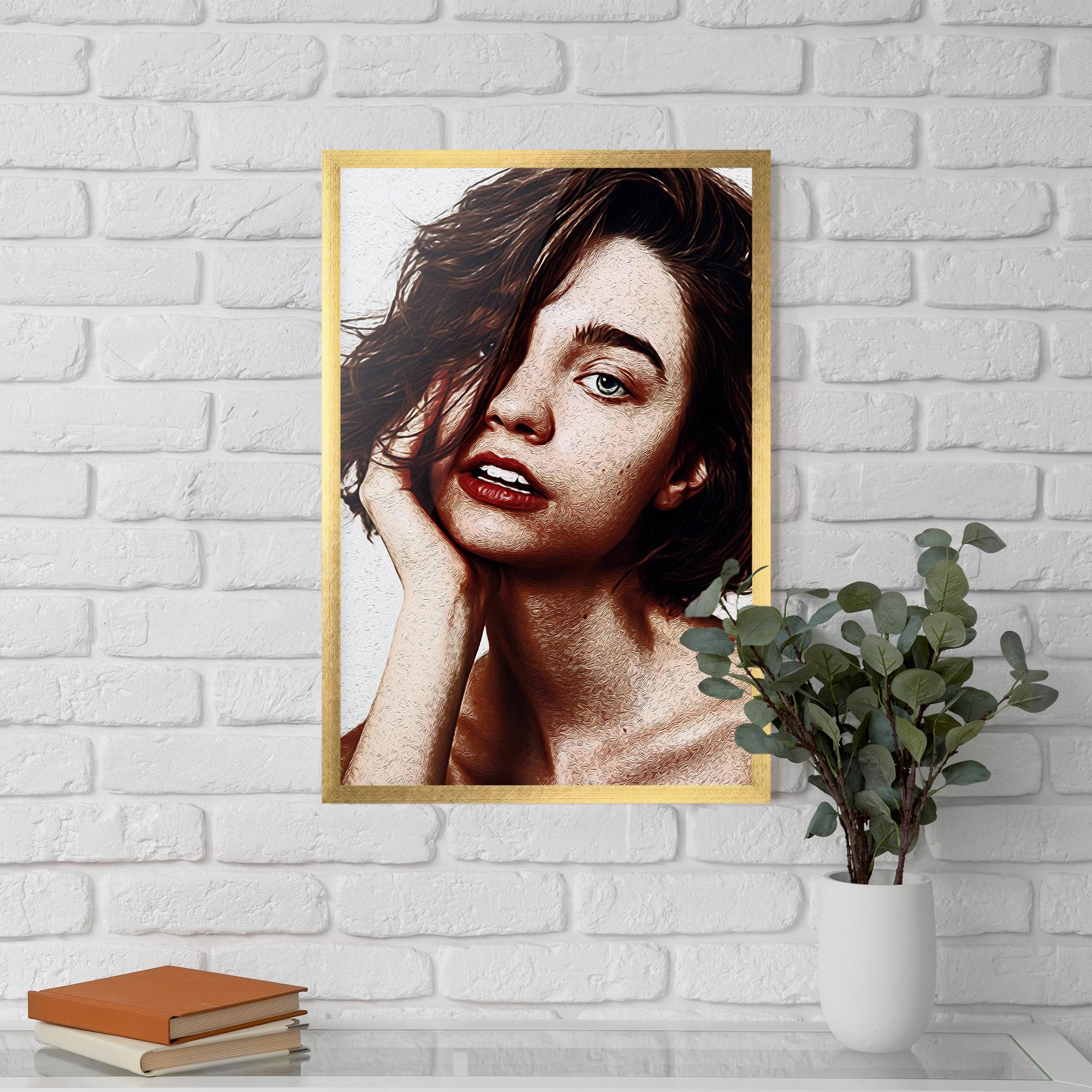 Gerahmte Poster Grey Eye Portrait mockup 5