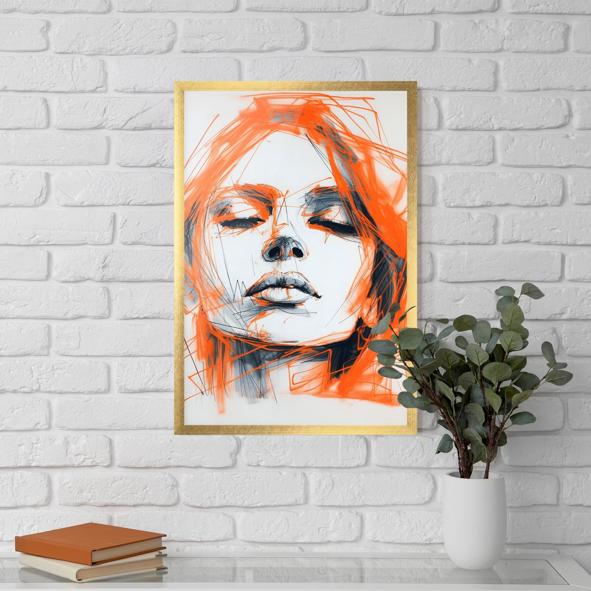 Orange Ink Drawing mockup 5