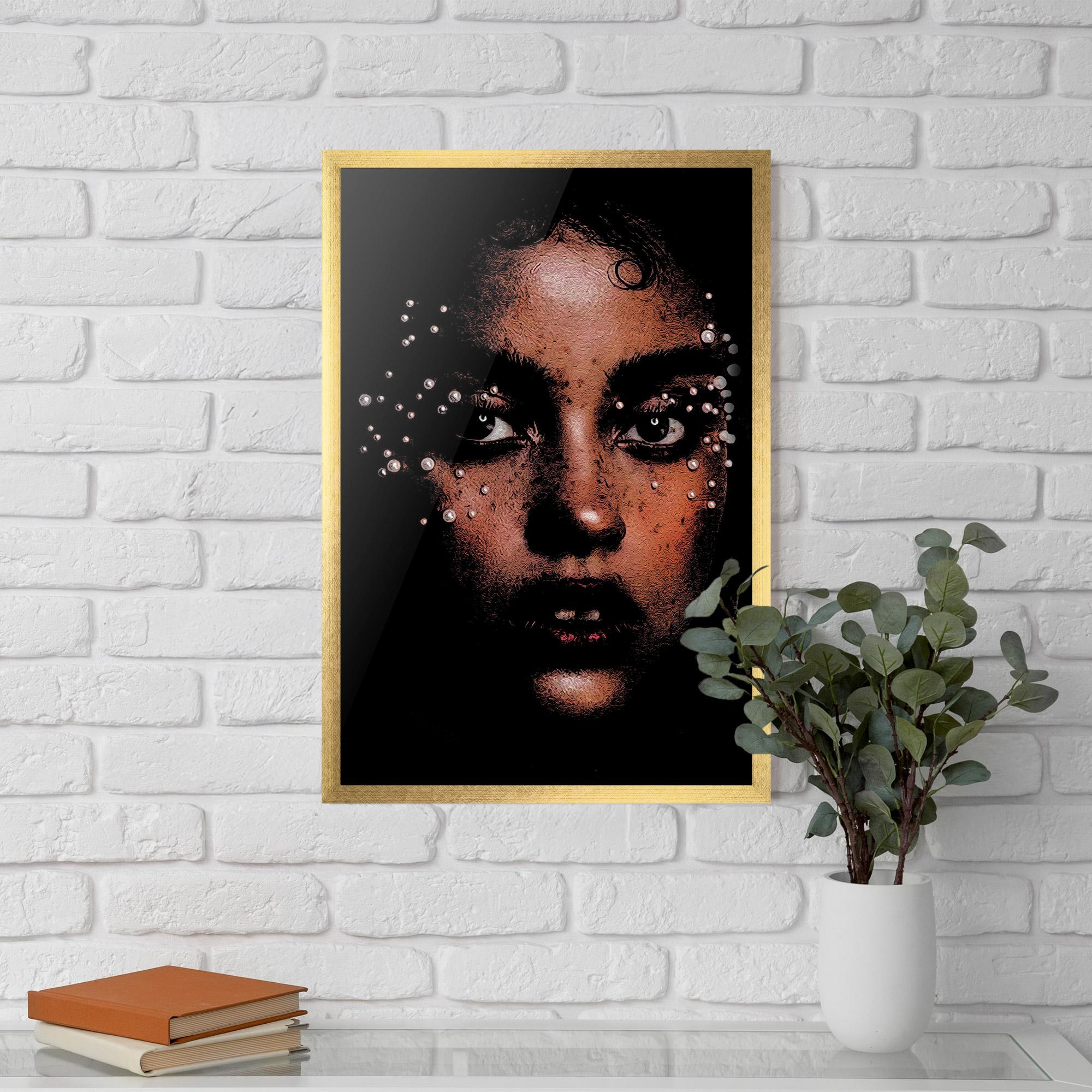 Gerahmte Poster Pearl Portrait mockup 5