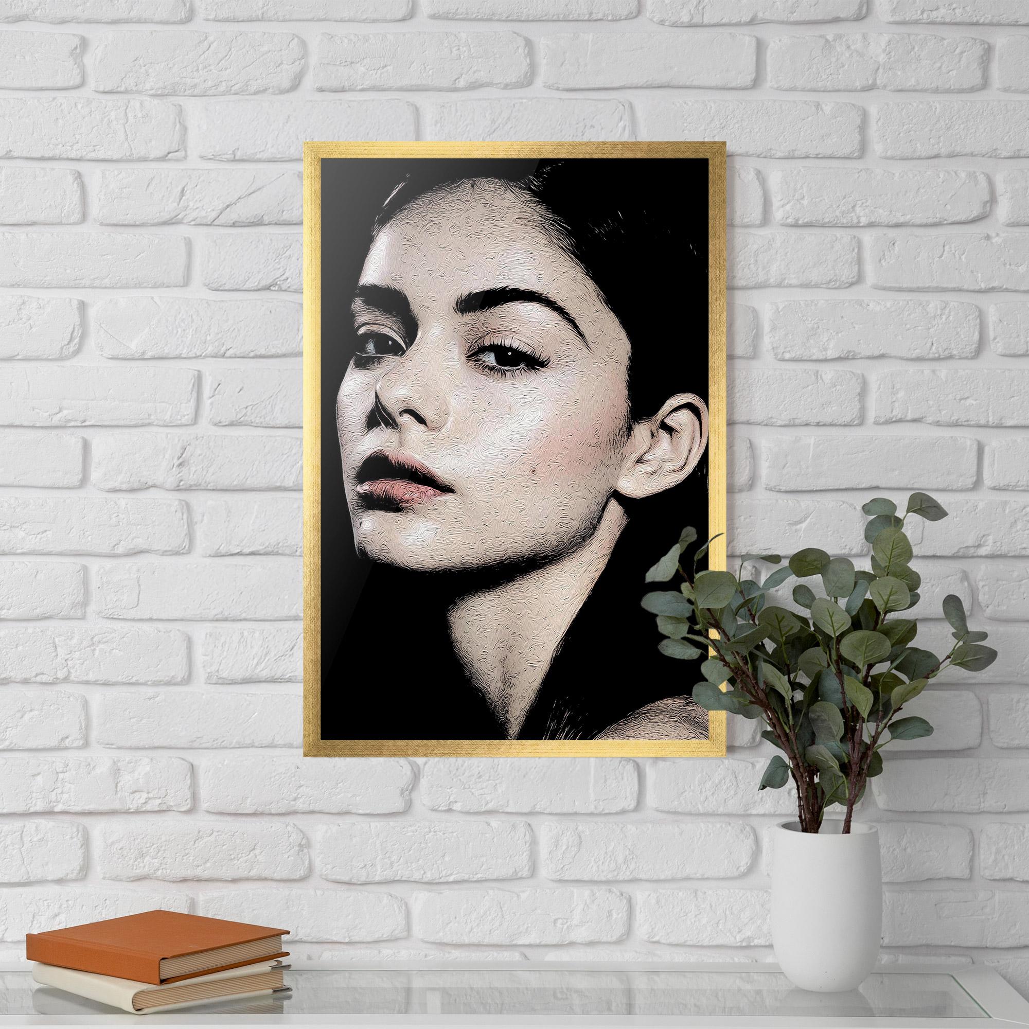 Gerahmte Poster Pretty Portrait Girl mockup 5