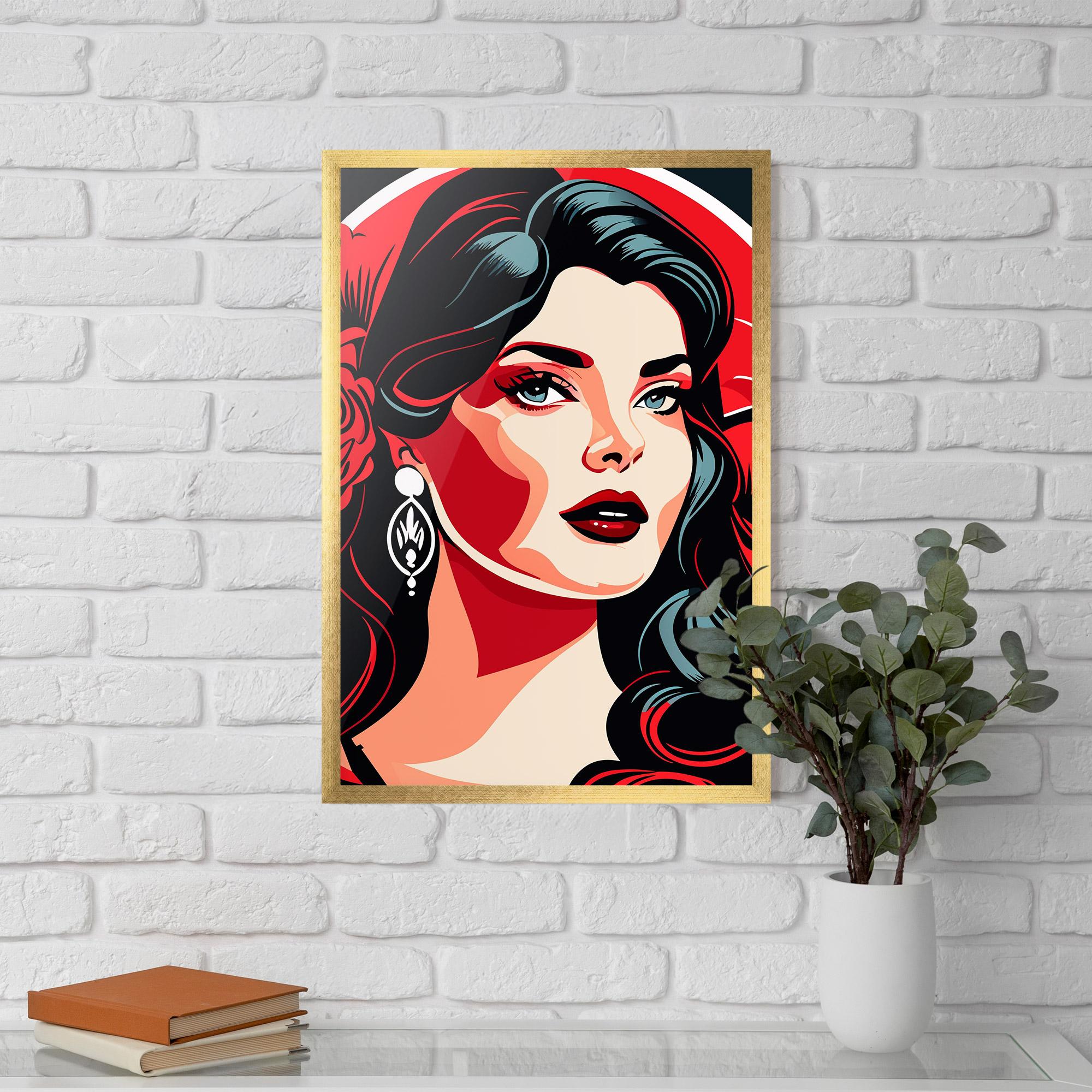 Gerahmte Poster Red Light Portrait mockup 5