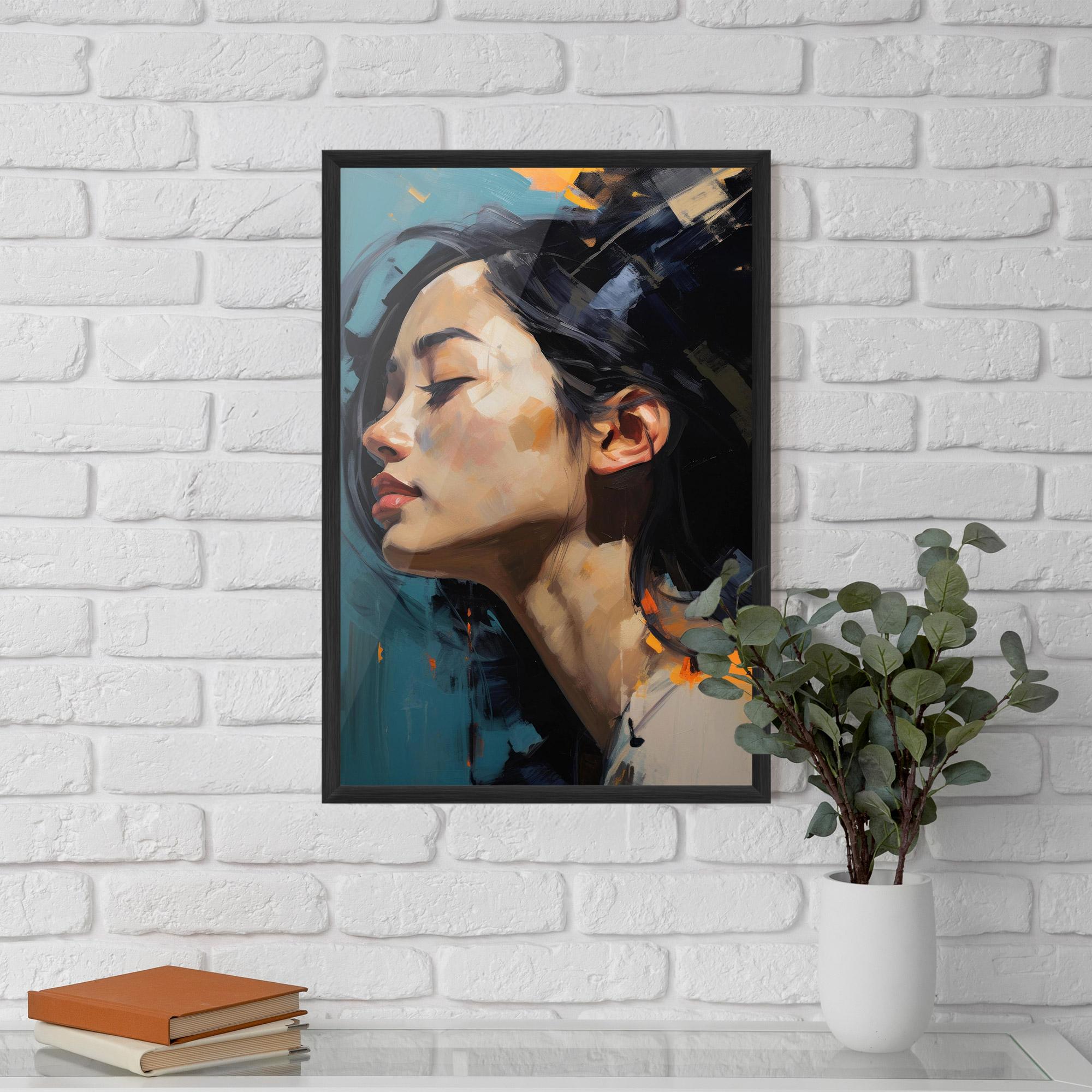 Gerahmte Poster Acrylic Asian Portrait mockup 5