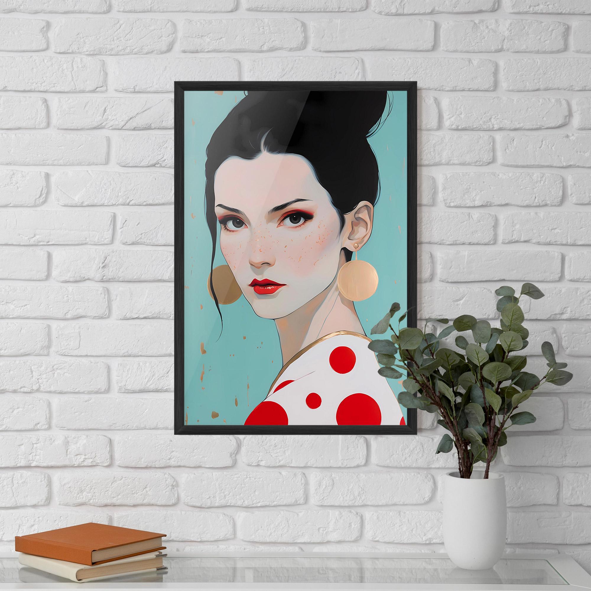 Gerahmte Poster Asian Style Portrait mockup 5