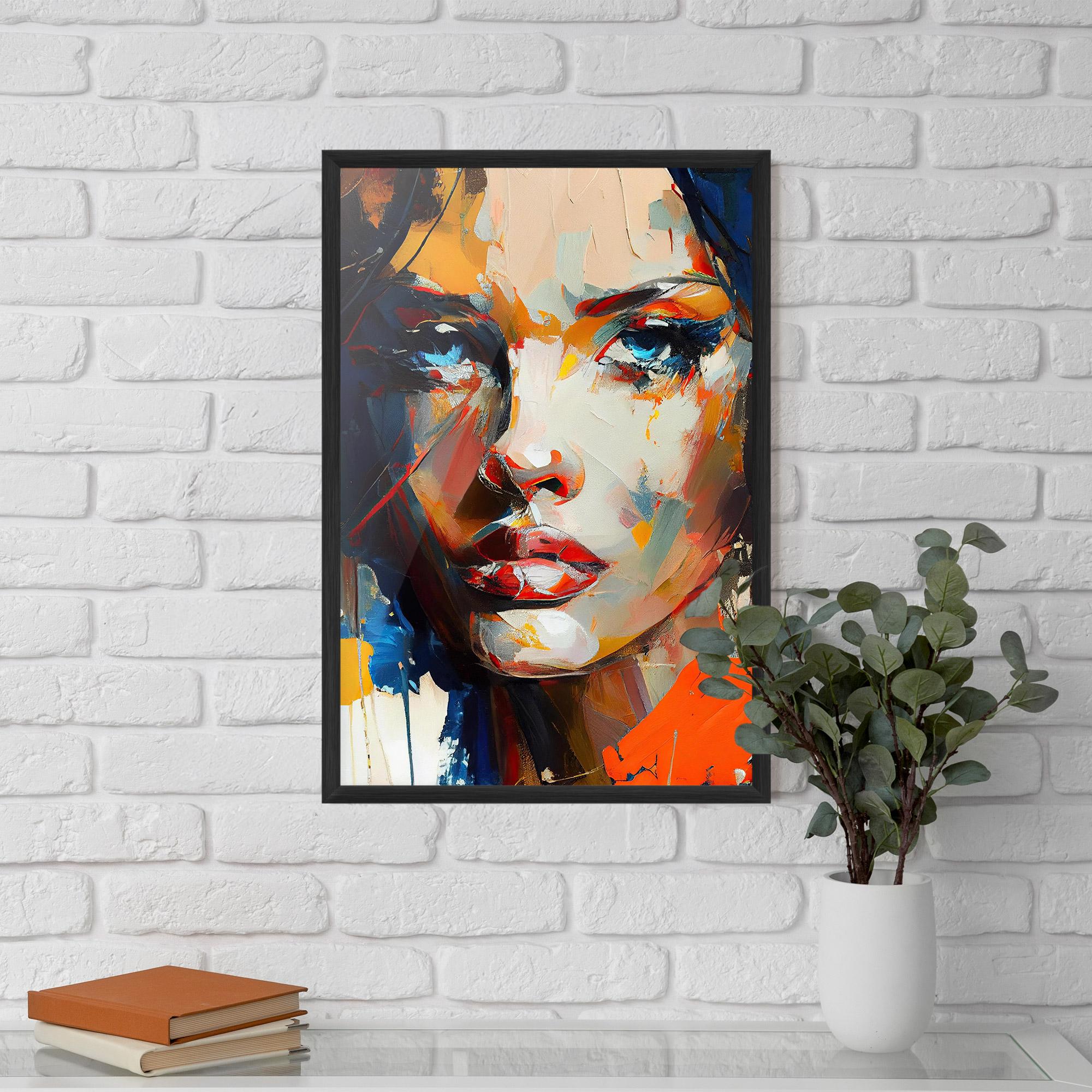 Gerahmte Poster Beautiful Brunette Woman mockup 5