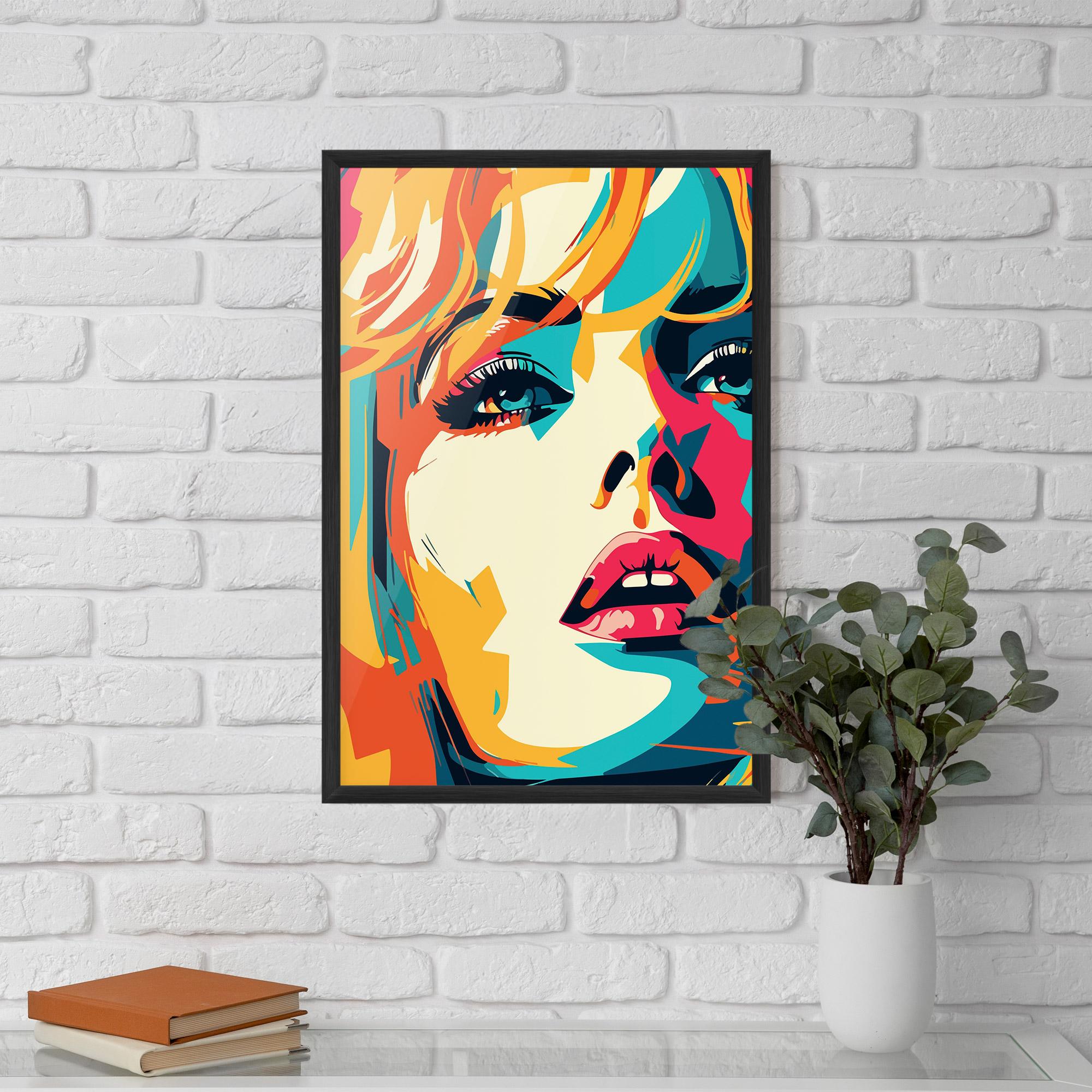 Gerahmte Poster Blonde Girl Portrait mockup 5