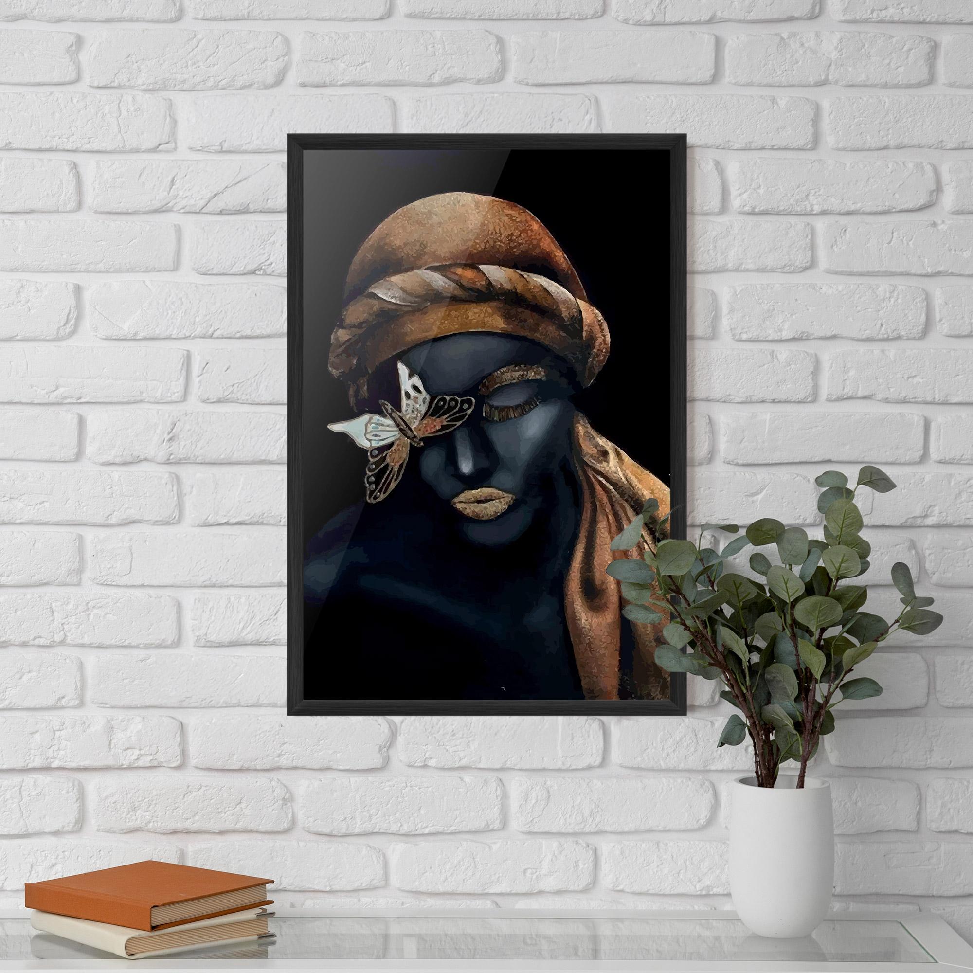 Gerahmte Poster Butterfly Lady mockup 5