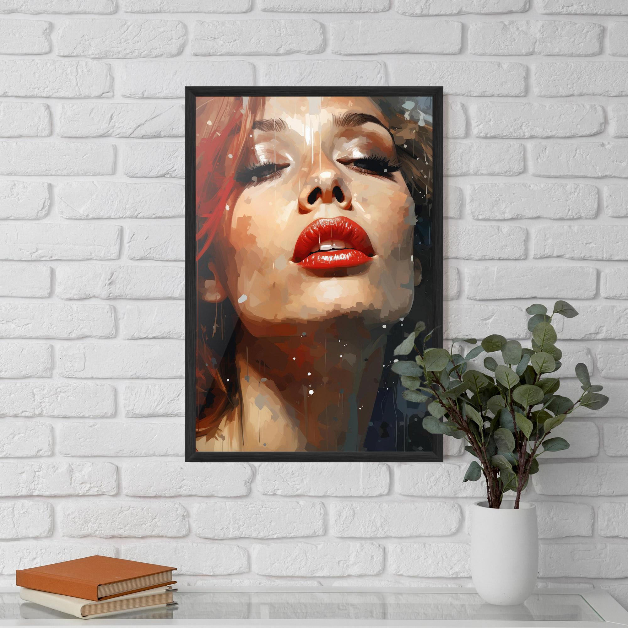 Gerahmte Poster Close Up Look Portrait mockup 5