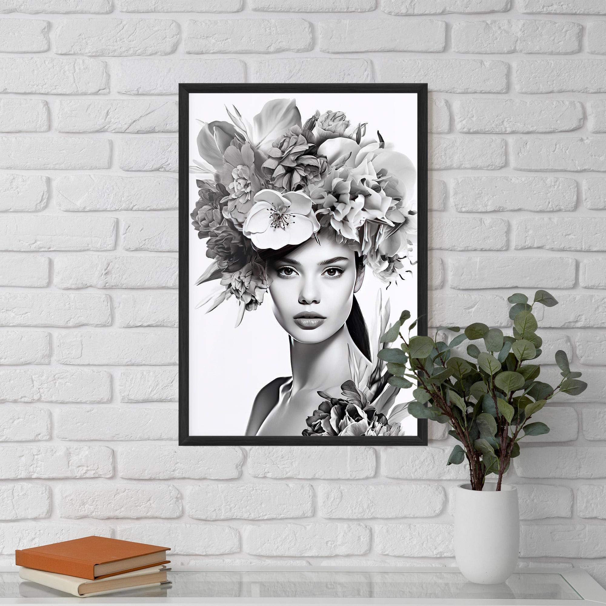 Gerahmte Poster Flower Crown Woman mockup 5