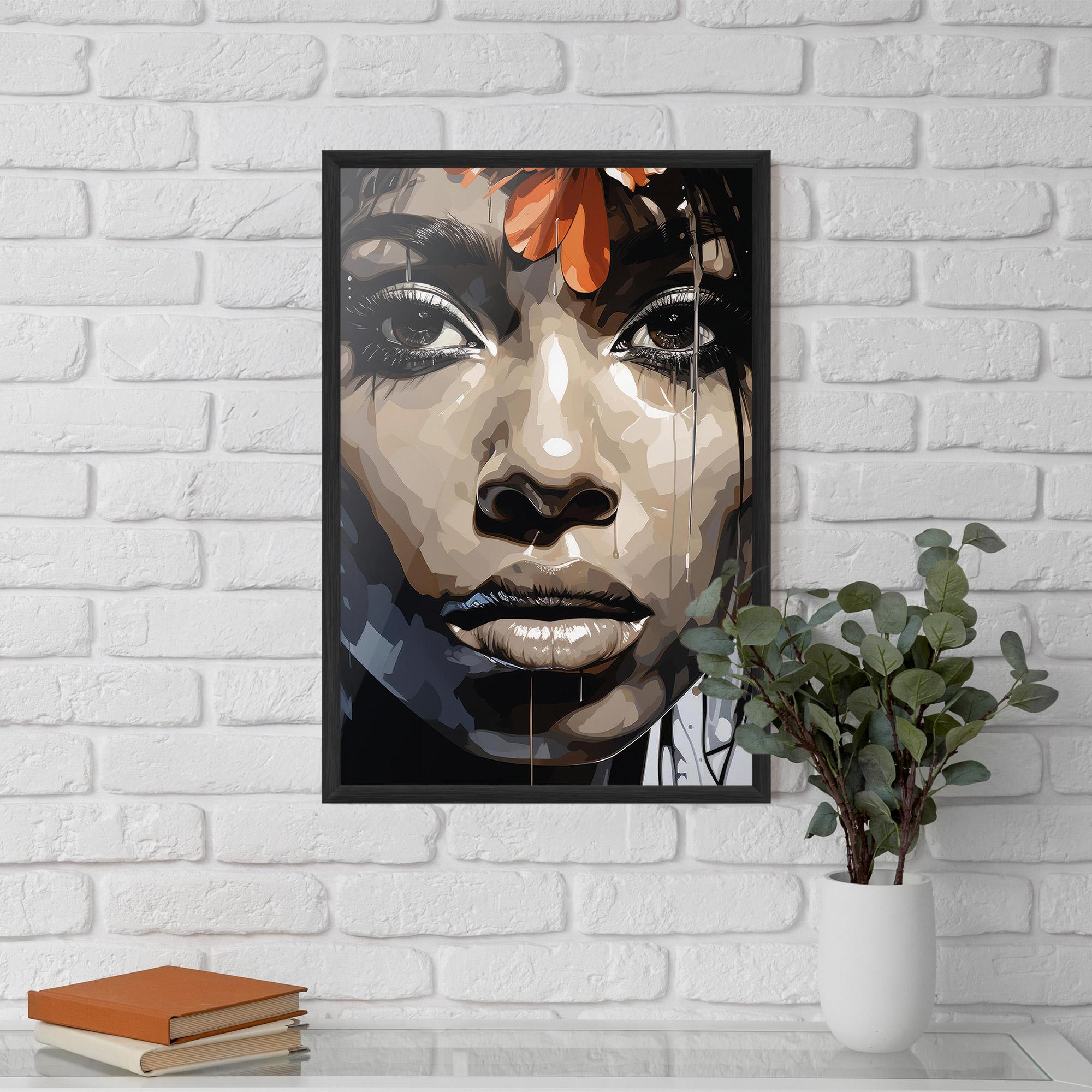 Gerahmte Poster Pretty Girl Portrait mockup 5