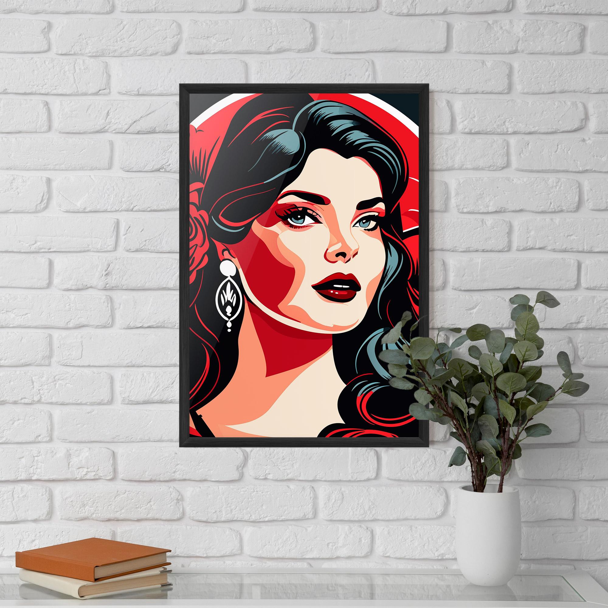 Gerahmte Poster Red Light Portrait mockup 5