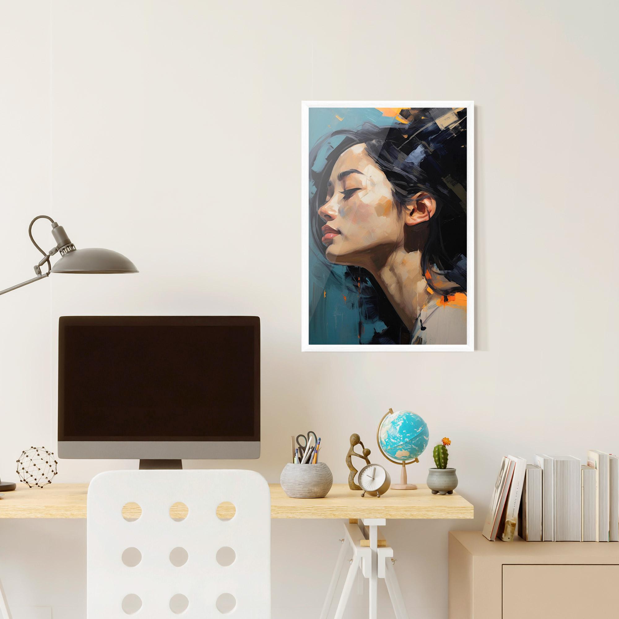 Gerahmte Poster Acrylic Asian Portrait mockup 6