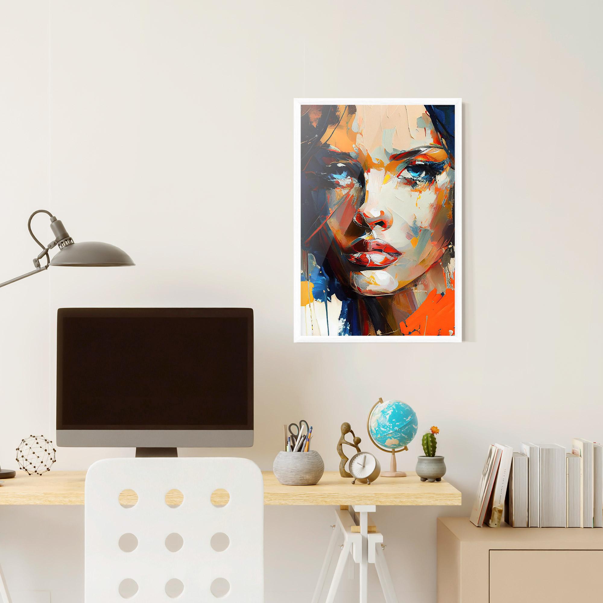 Gerahmte Poster Beautiful Brunette Woman mockup 6