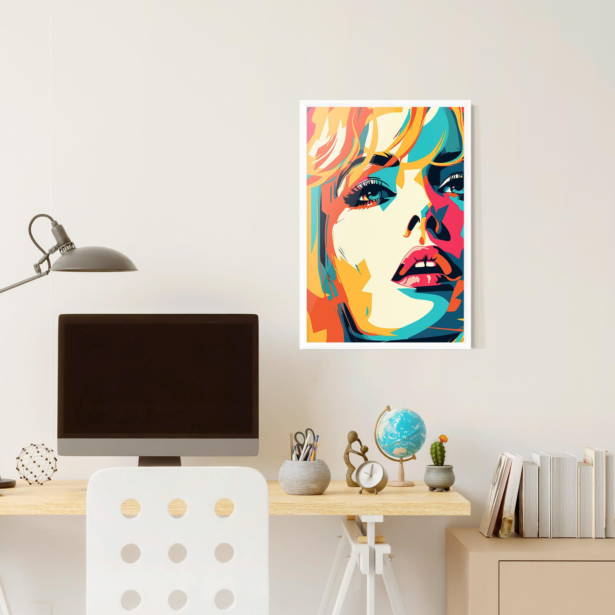 Gerahmte Poster Blonde Girl Portrait mockup 6