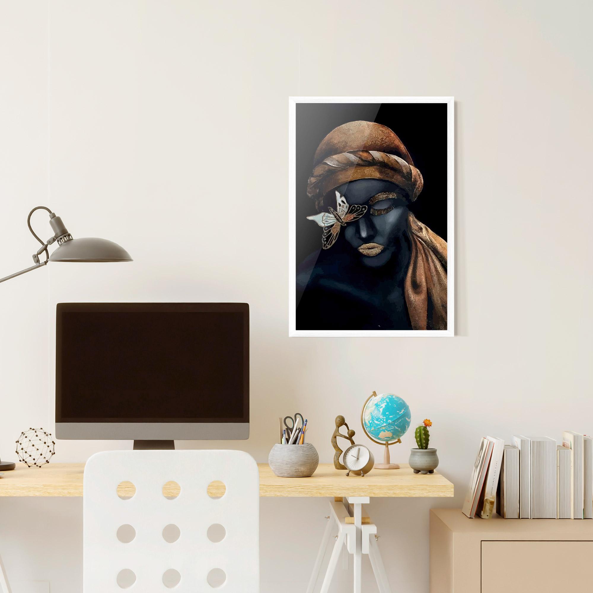 Gerahmte Poster Butterfly Lady mockup 6