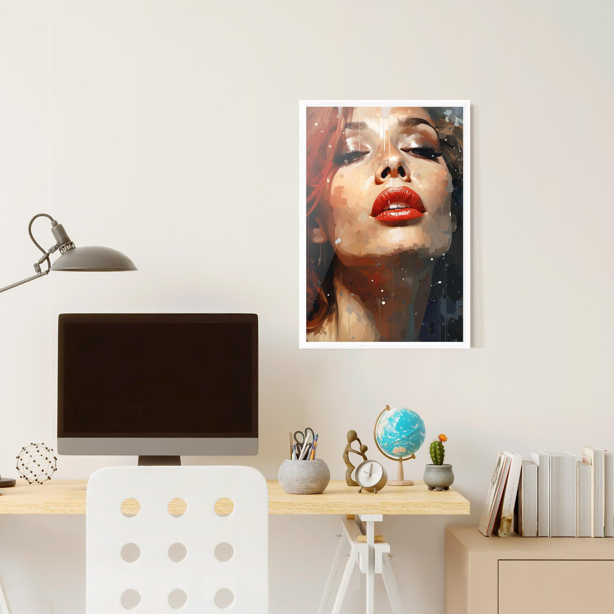 Gerahmte Poster Close Up Look Portrait mockup 6