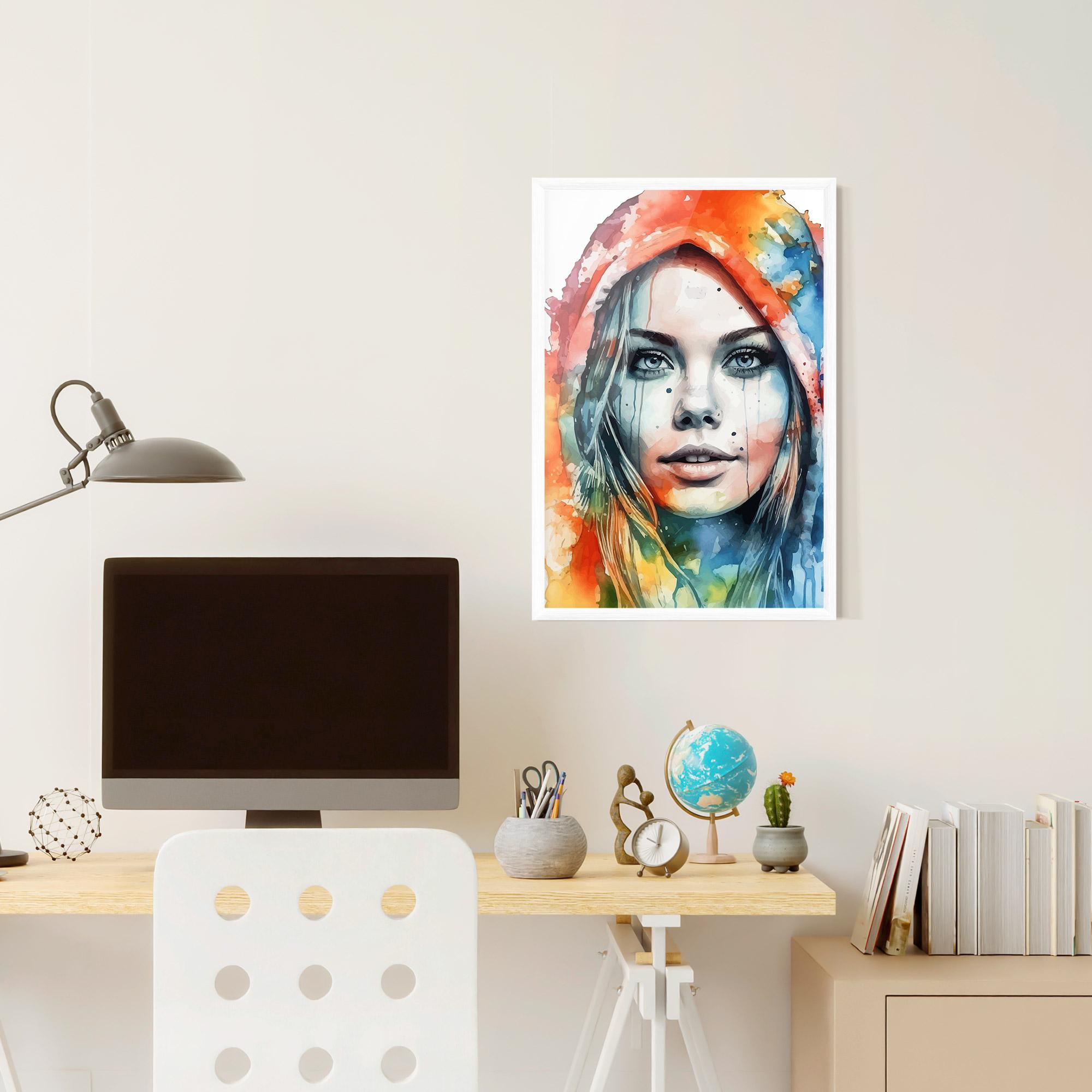 Gerahmte Poster Colorful Portrait Art mockup 6